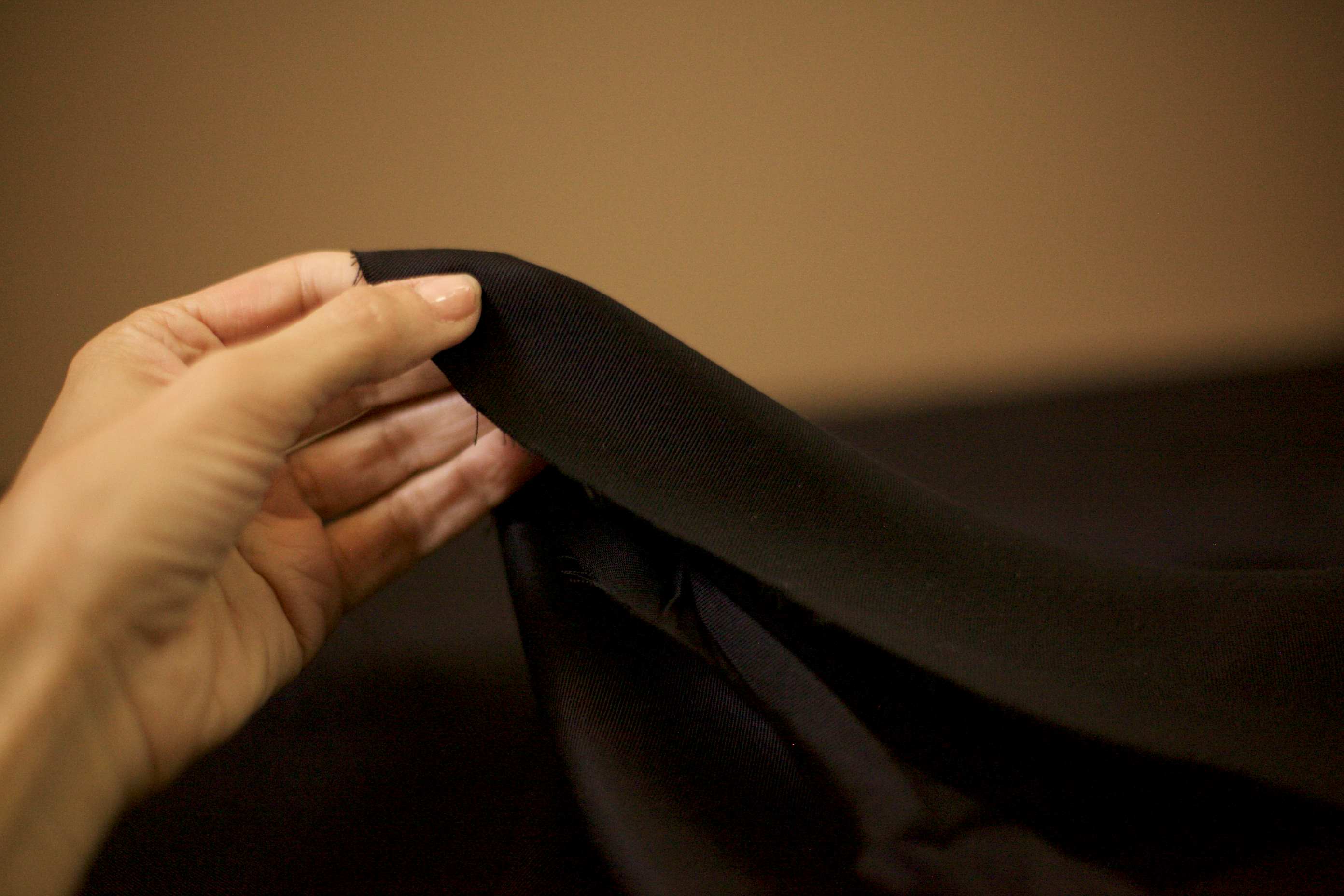 black sustainable dress fabric