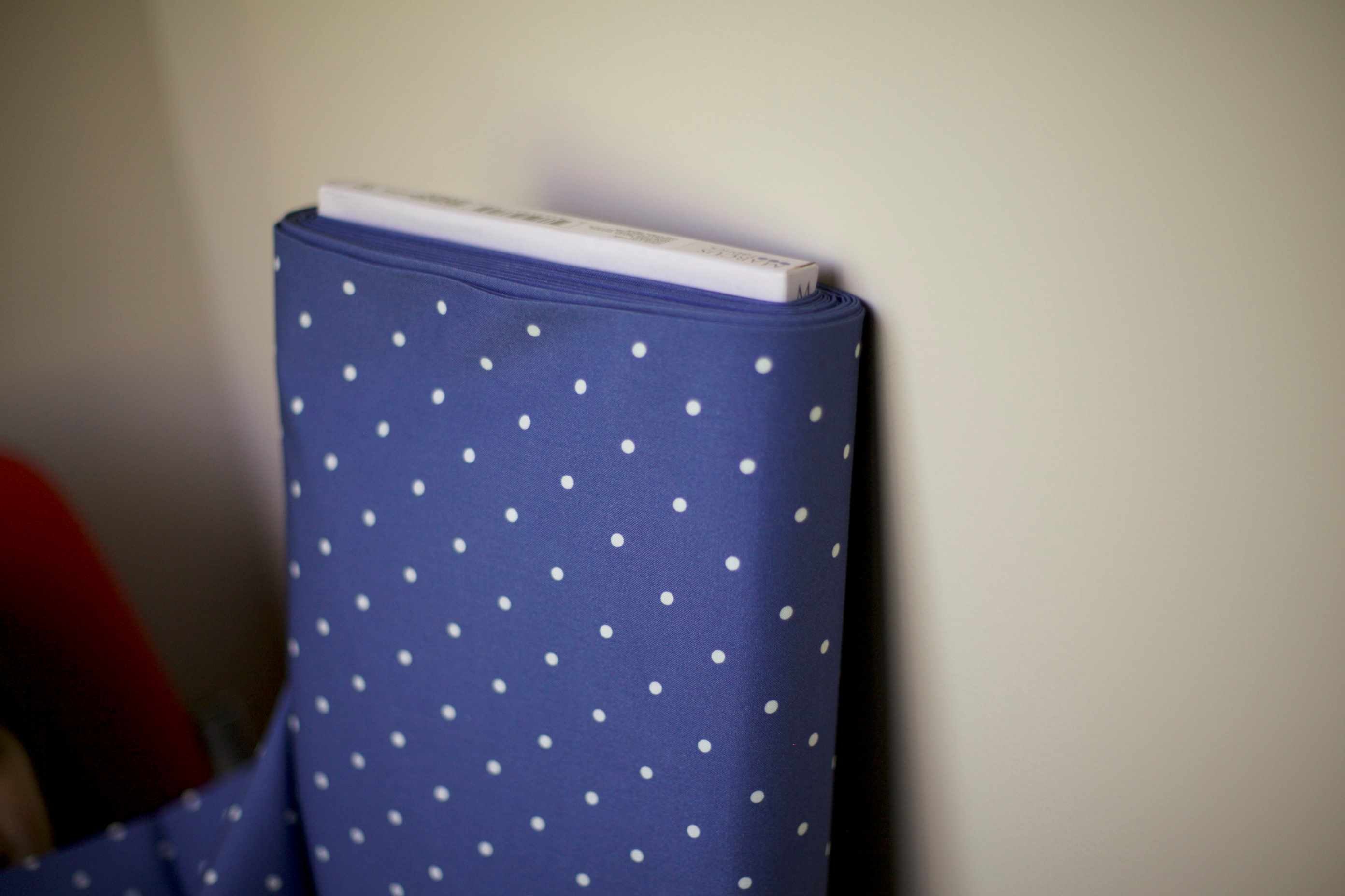 blue dots fabric