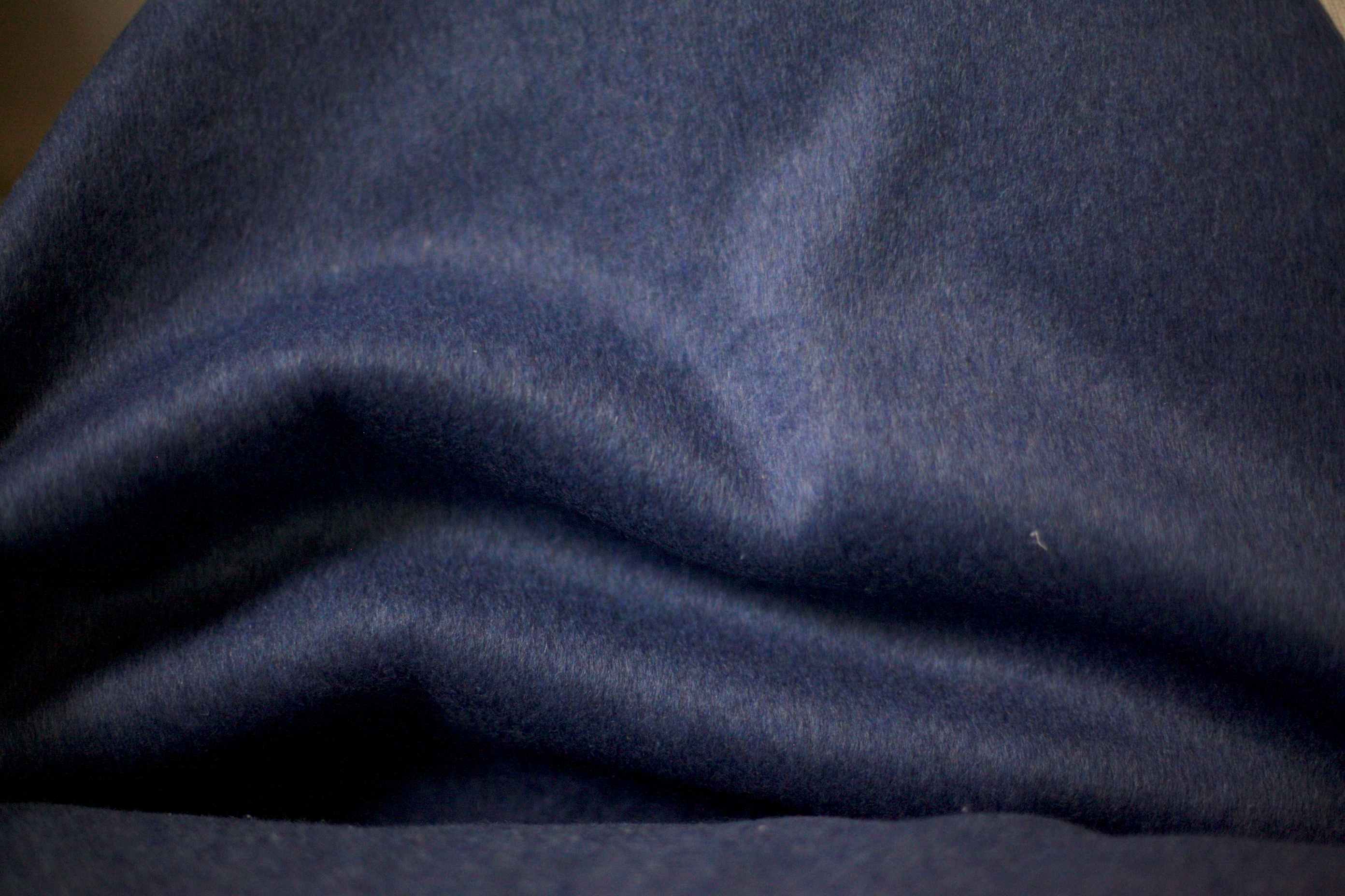 blue heathered wool cashmere fabric