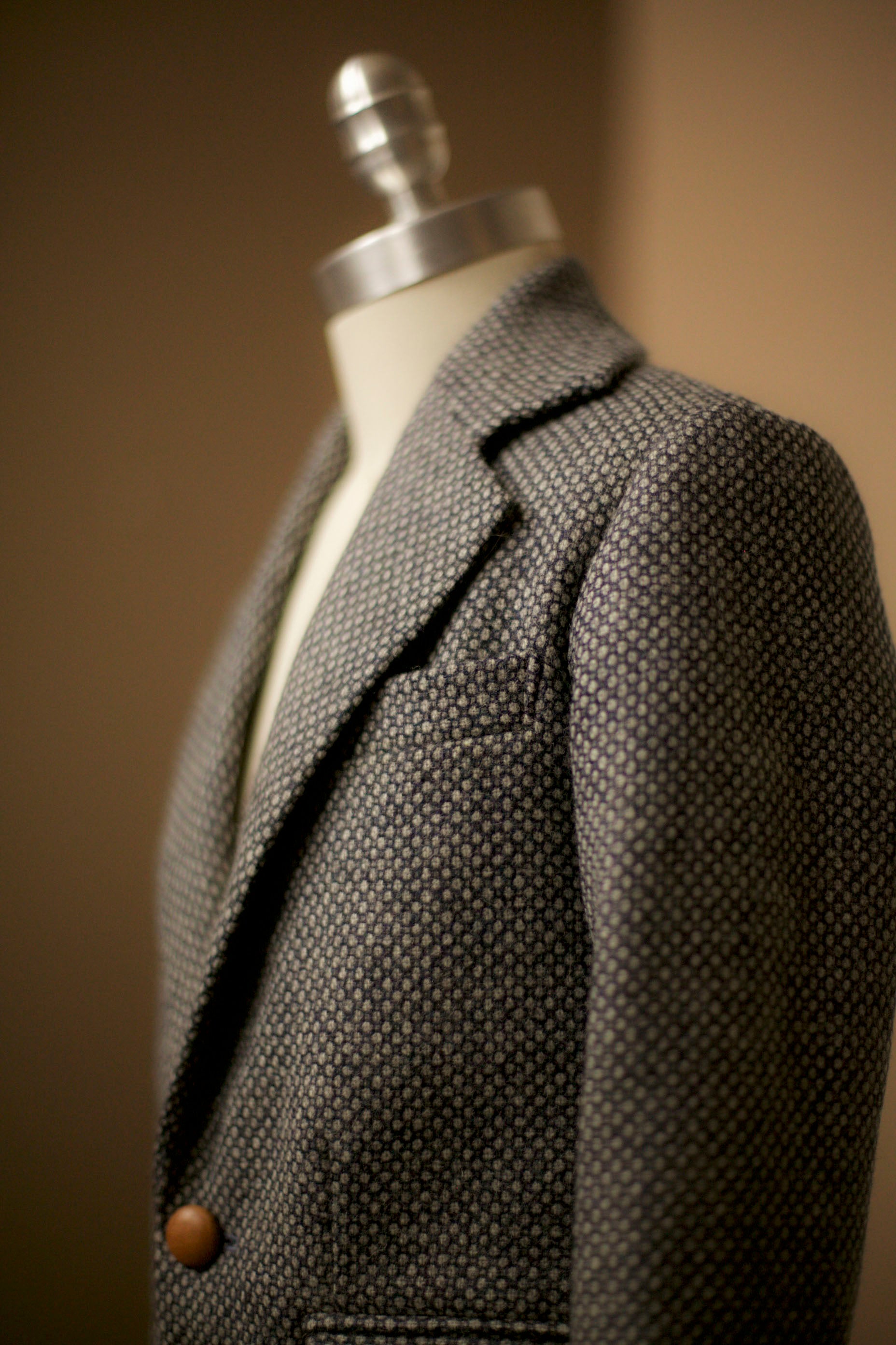 blue tweed boys jacket