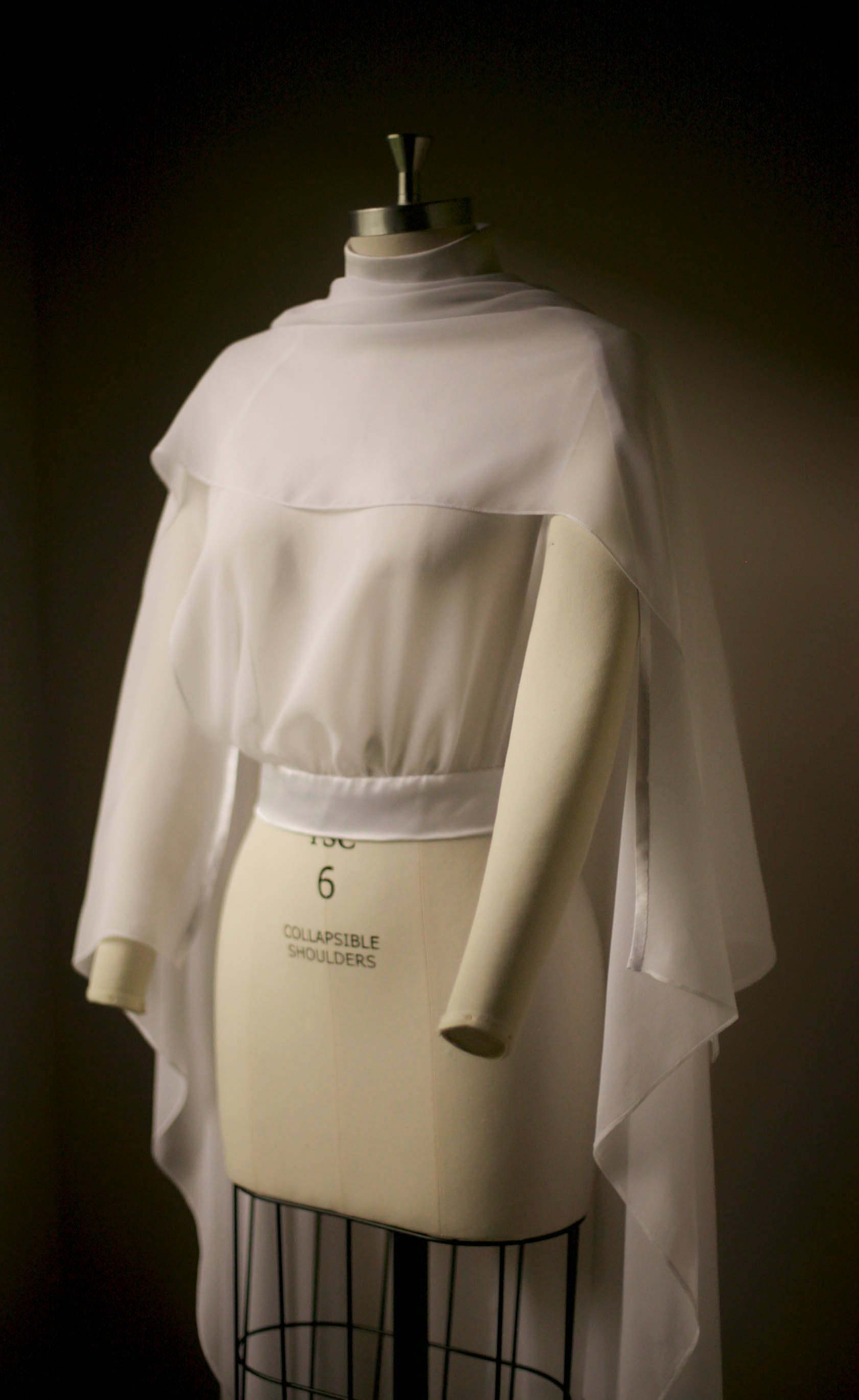 silk bridal cape
