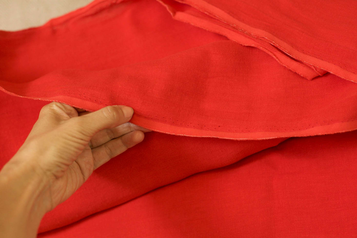 Red Linen Example Bright Red Linen – A N A G R A S S I A