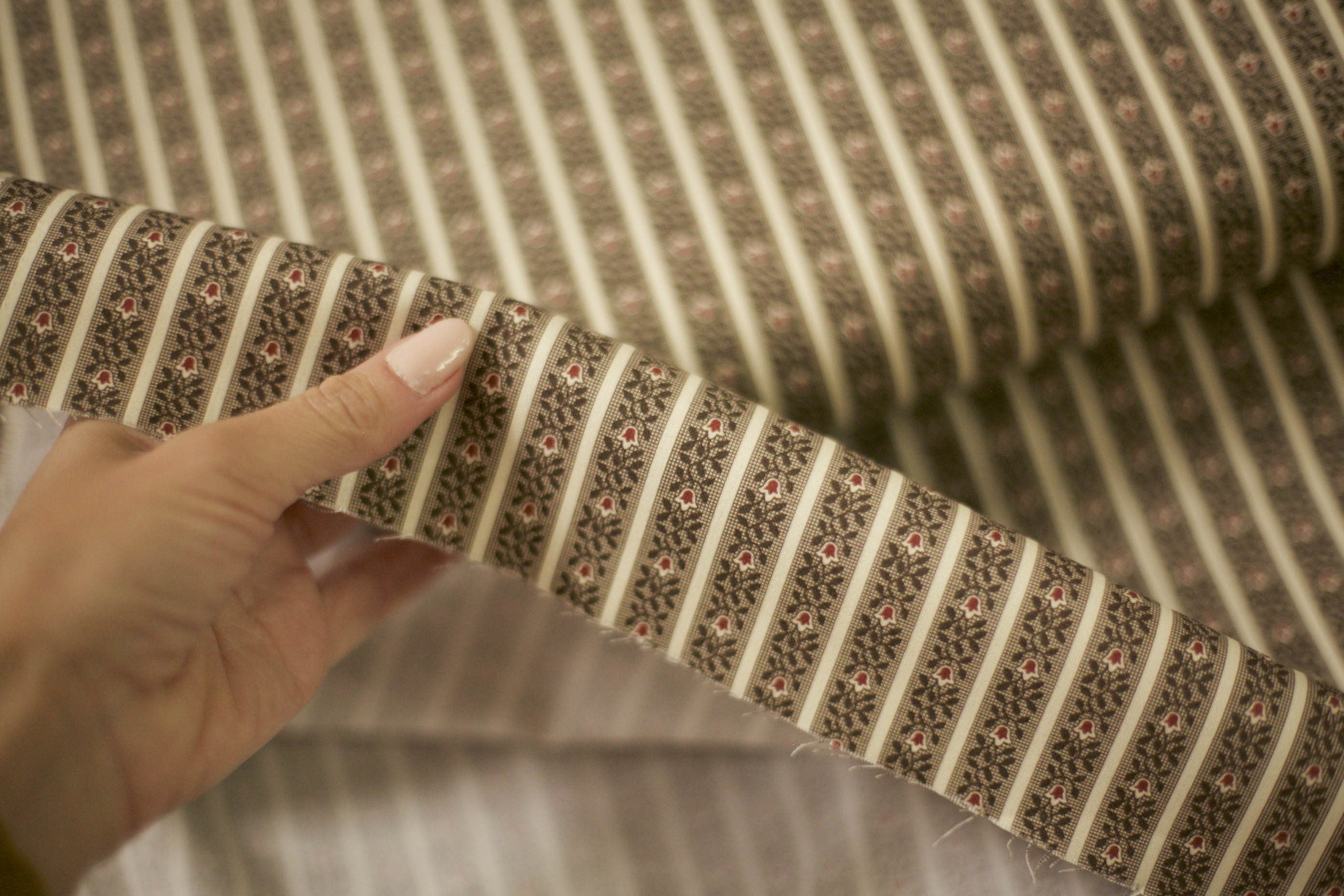 tulips stripe fabric