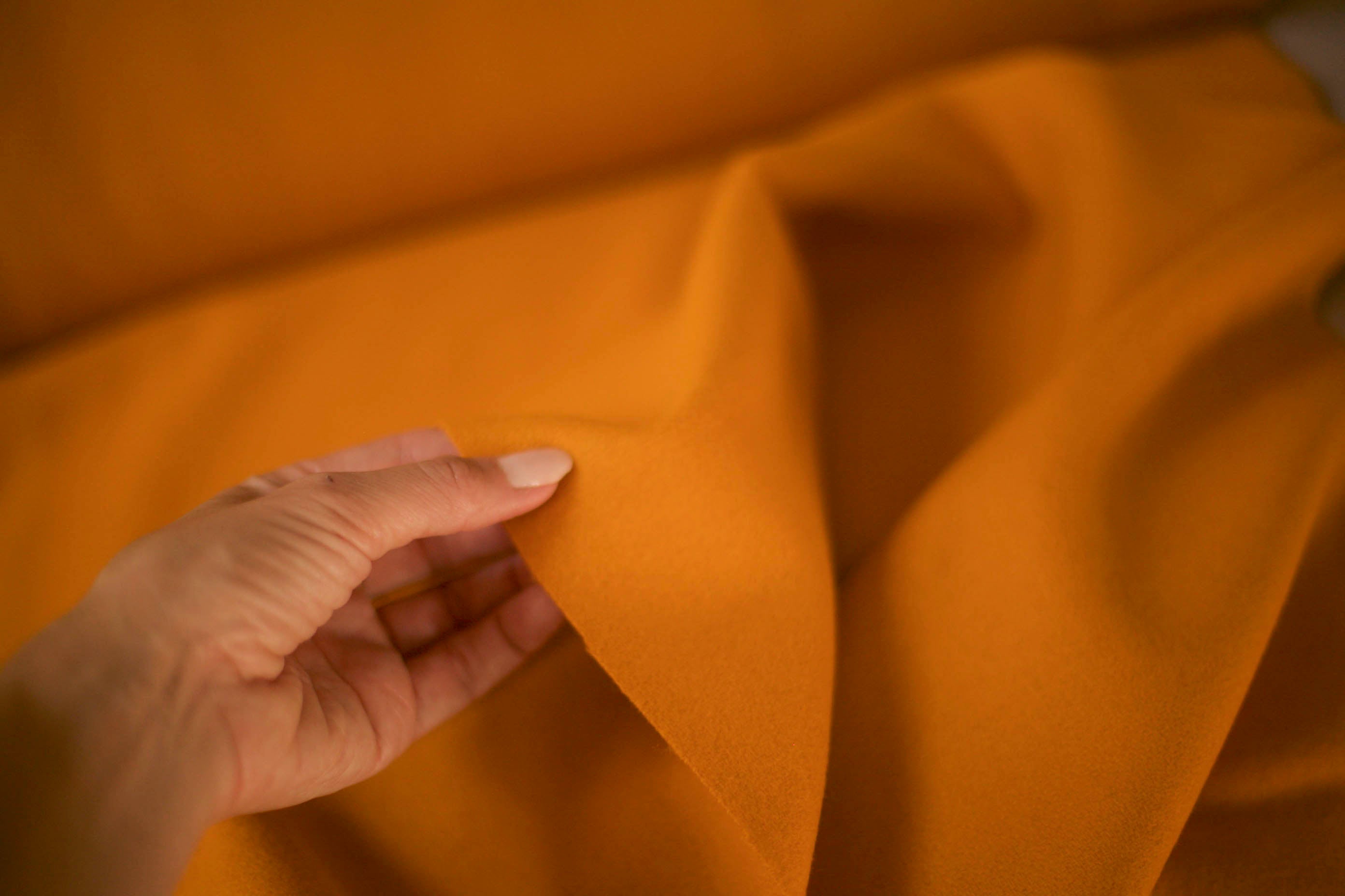Cheddar Gold Wool Fabric