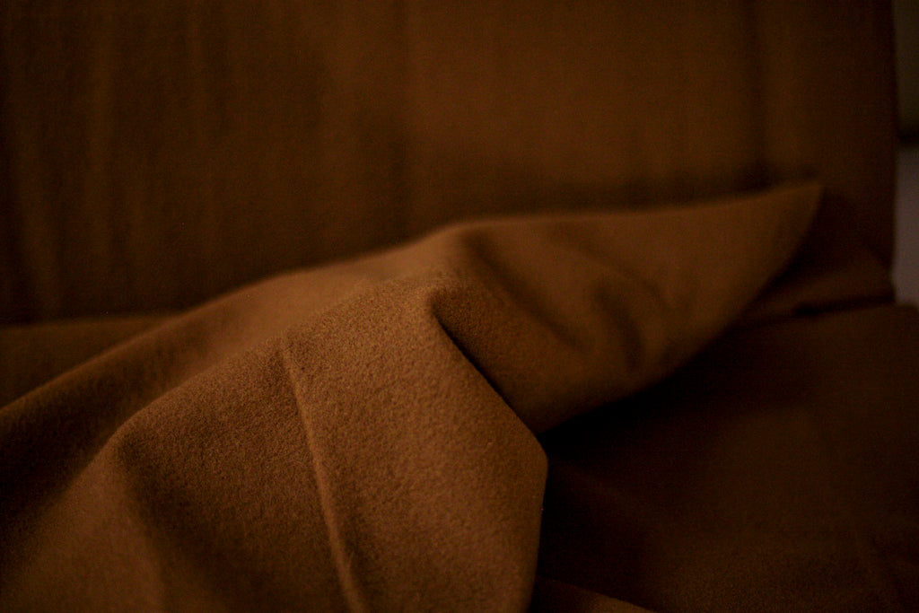 cognac brown wool