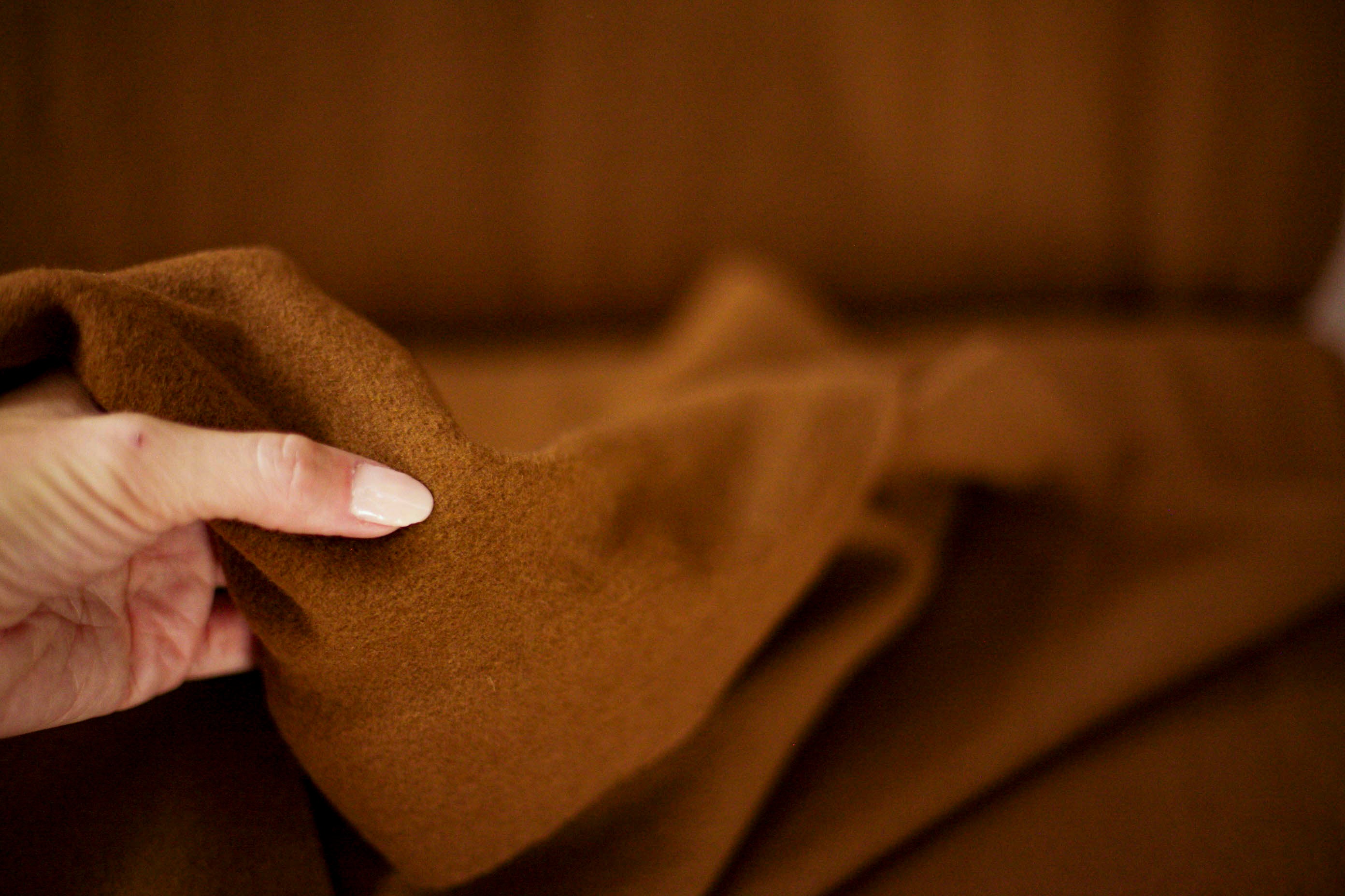 gold brown wool fabric