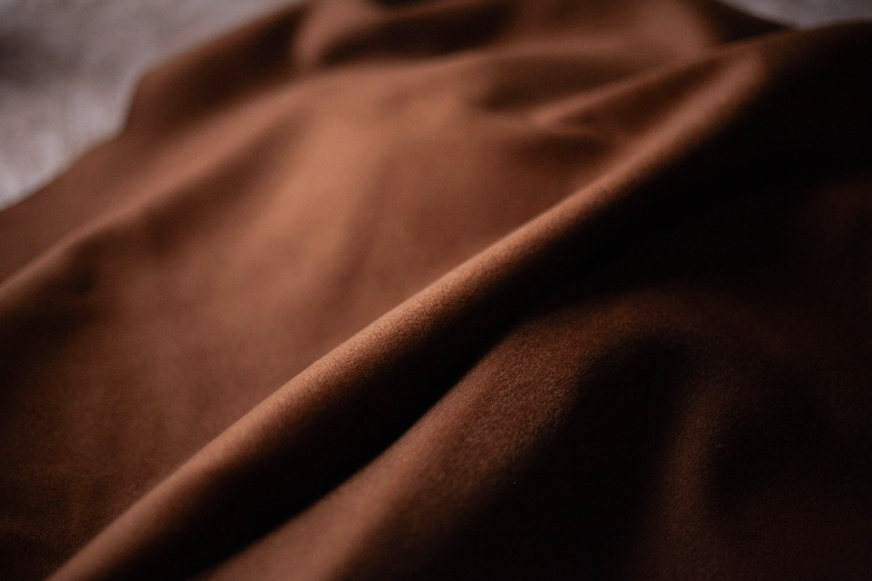 Copper Brown Double Cloth Wool Cashmere