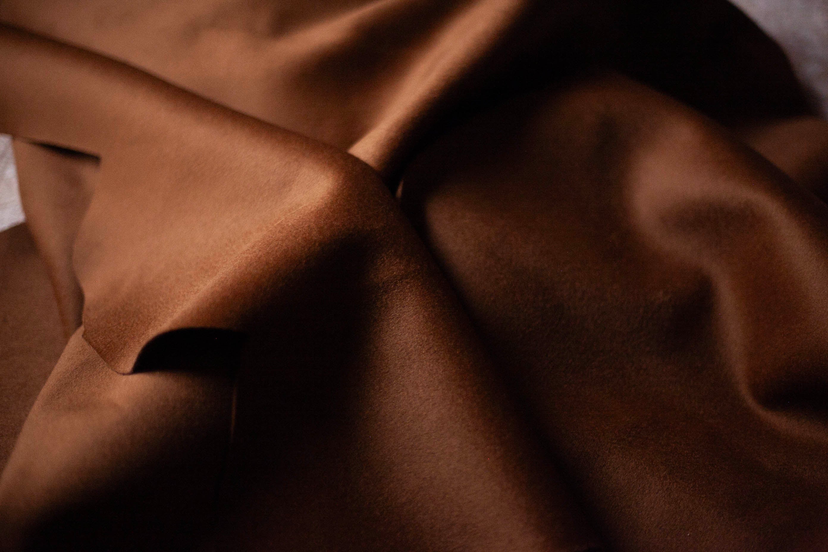 rich medium brown wool fabric