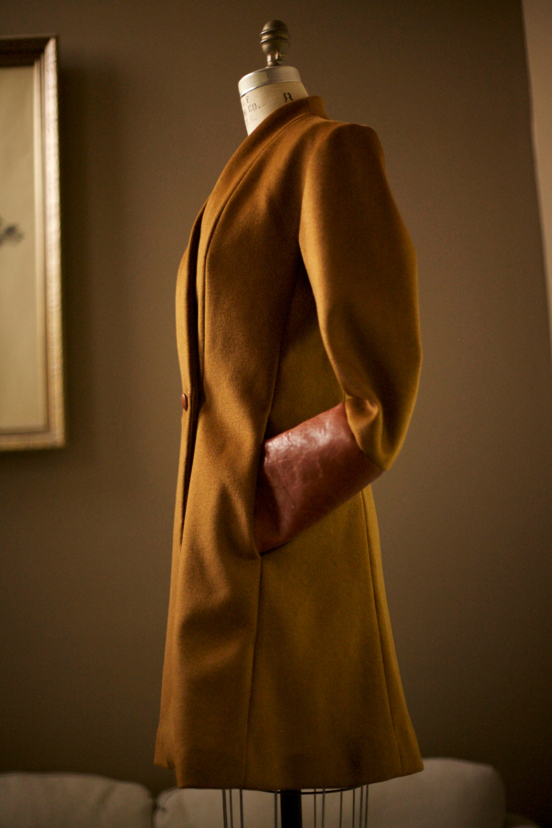 cognac wool jacket