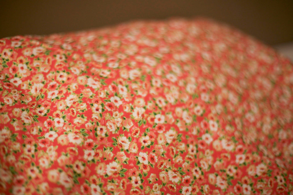 coral rose fabric