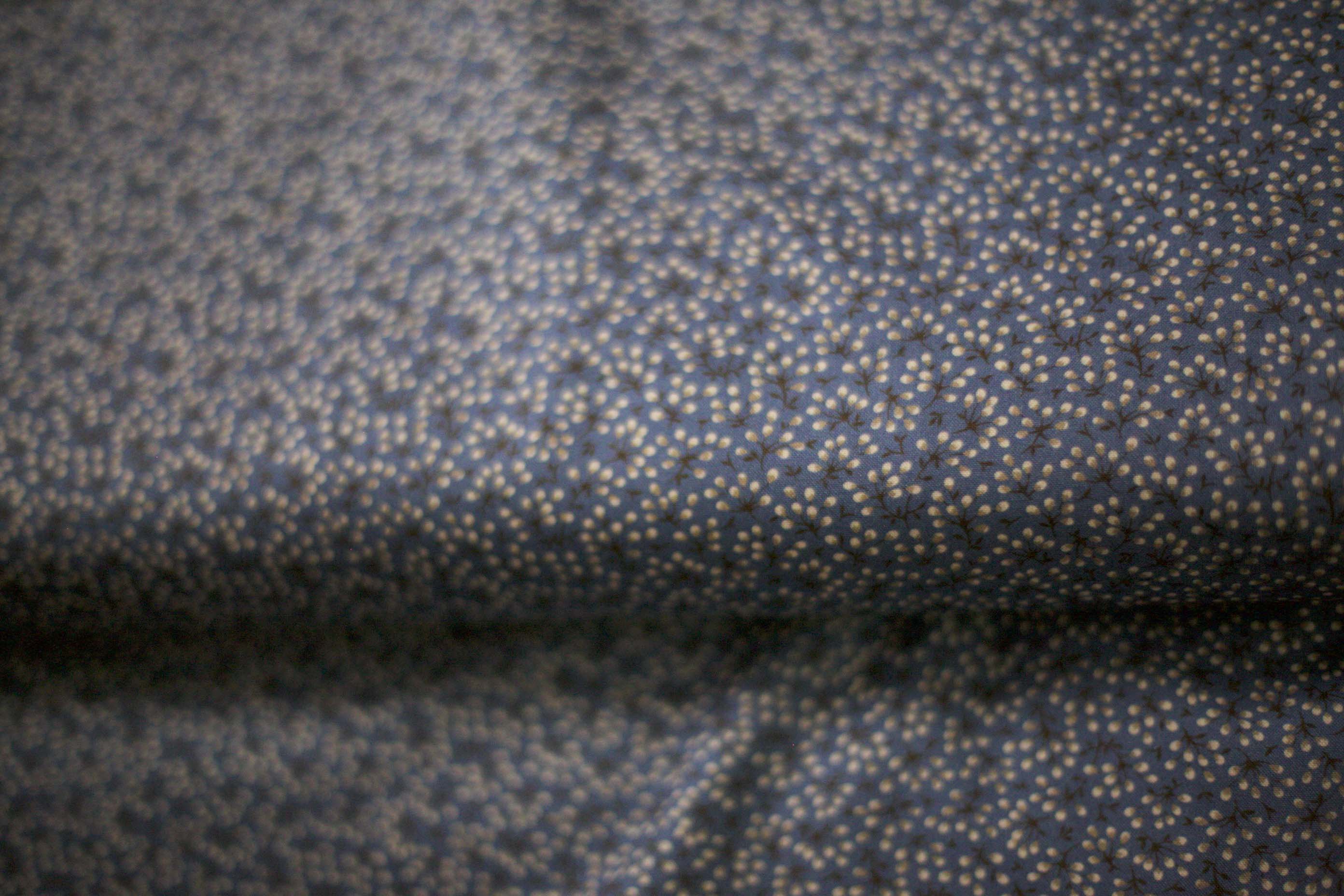 blue cotton plant fabric