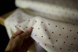 vintage polka dot fabric