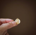 cream Virgin Mary holy medal