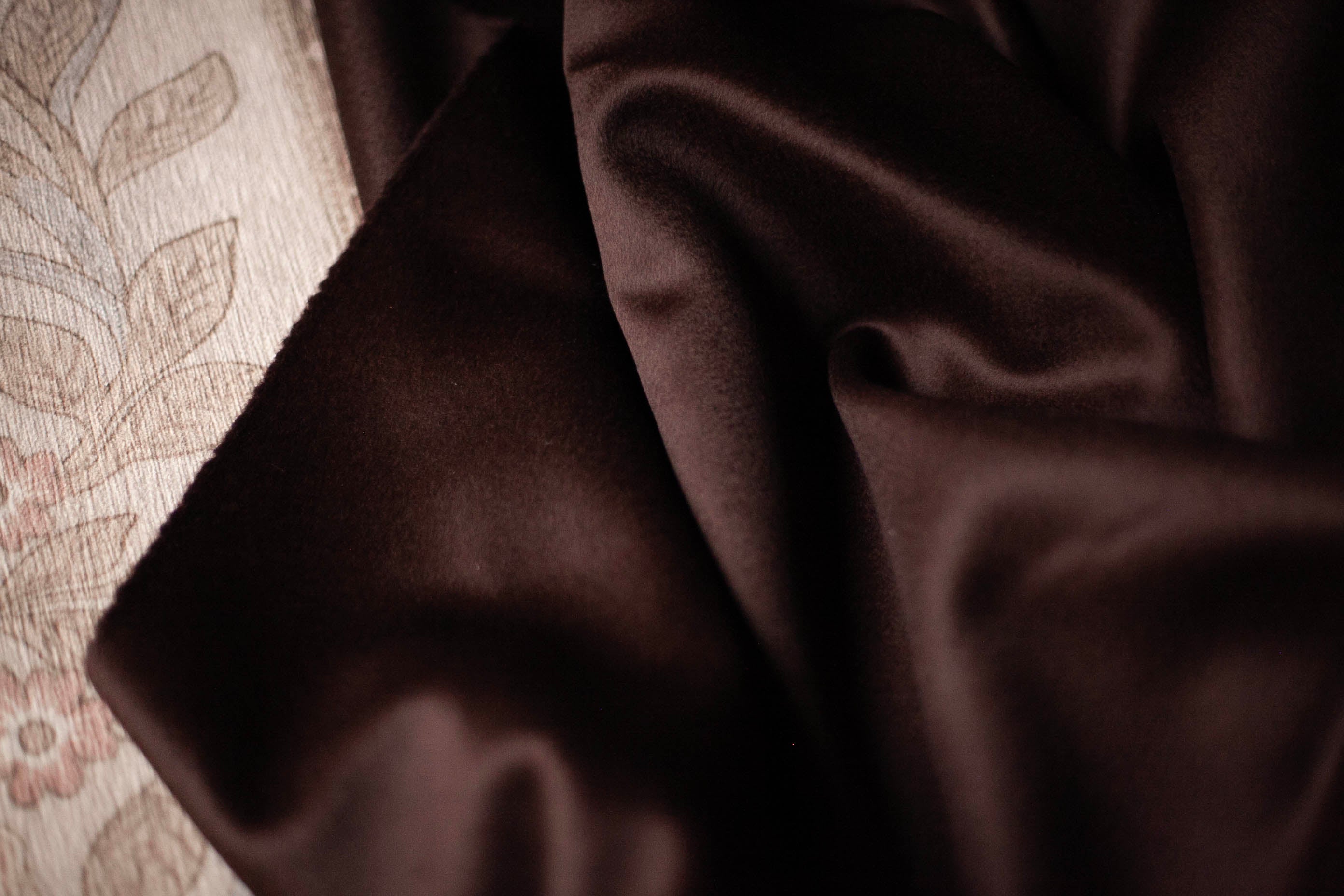 mahogany brown wool cashmere