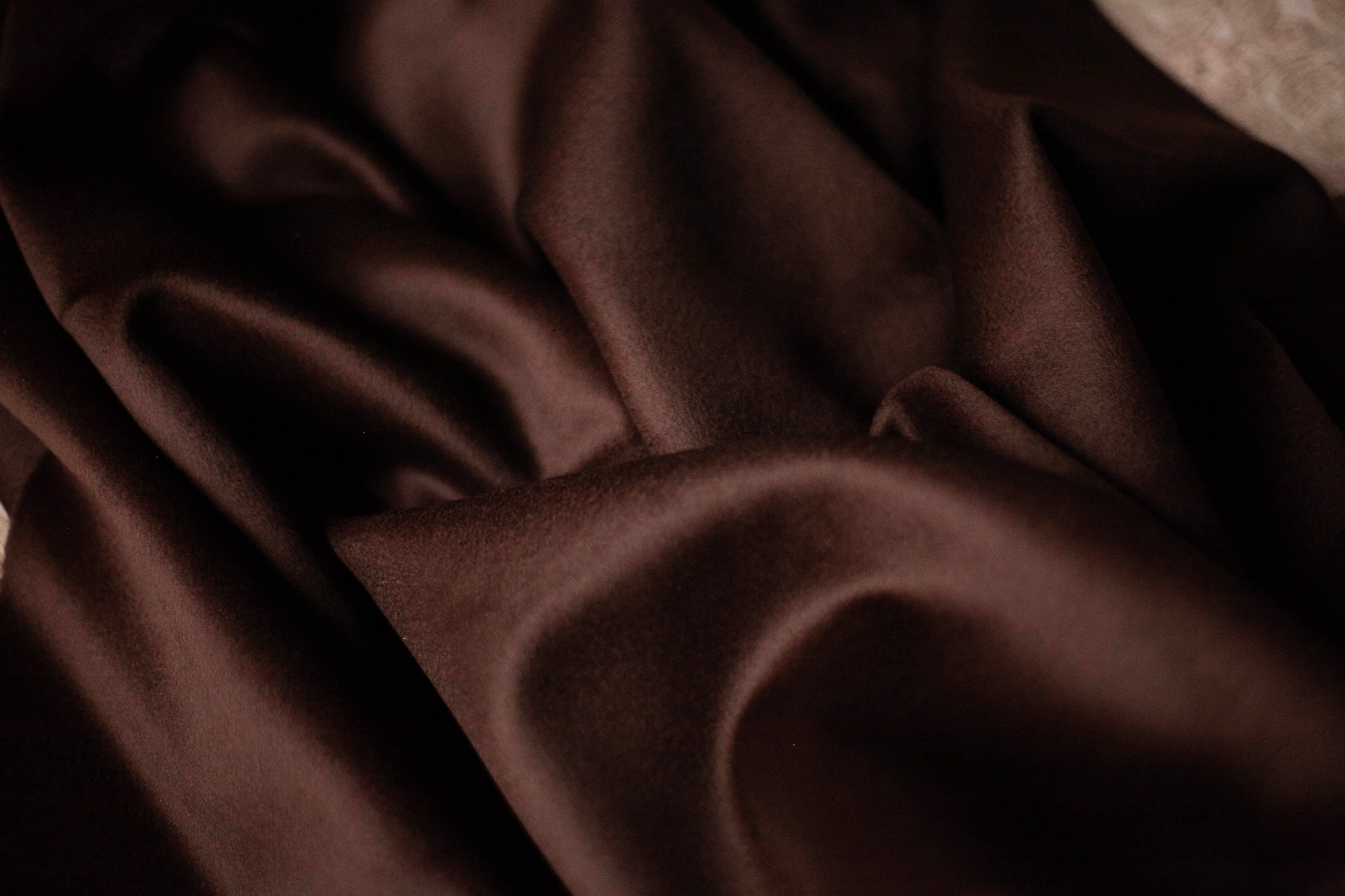 burnt Sienna wool cashmere fabric