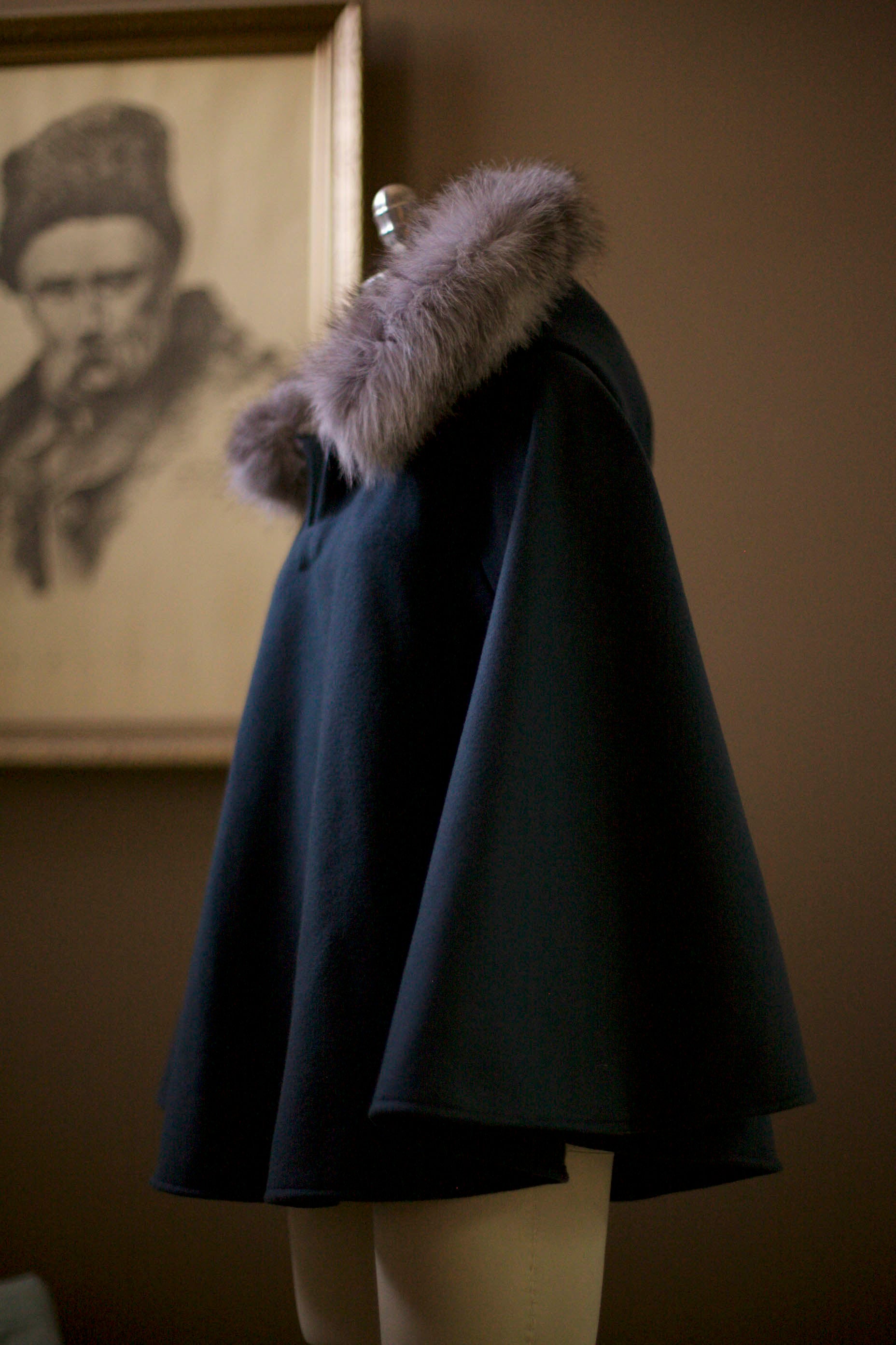 flower girl cape fur
