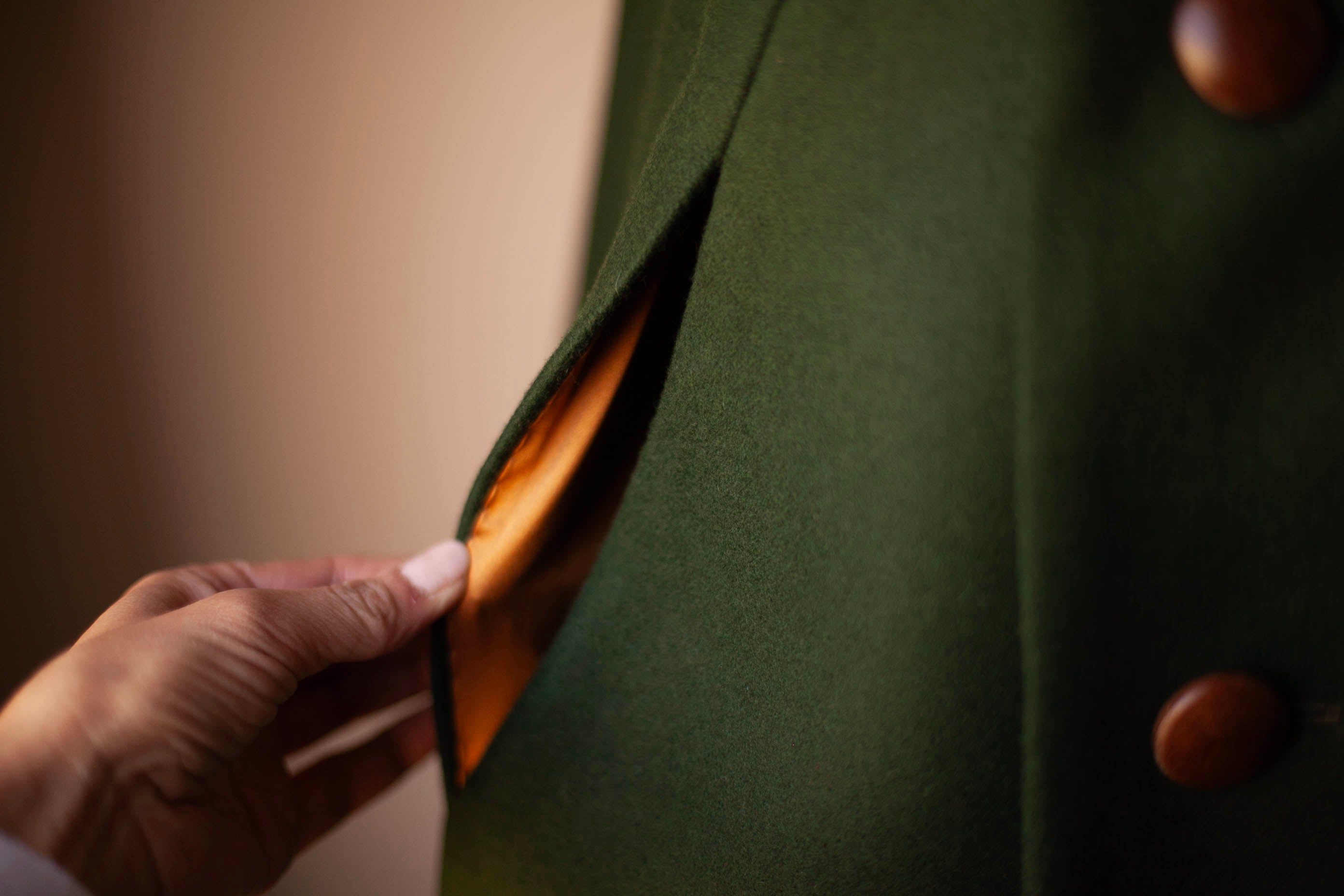 silk lined wool cape
