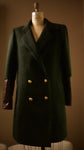 dark green wool coat double breasted