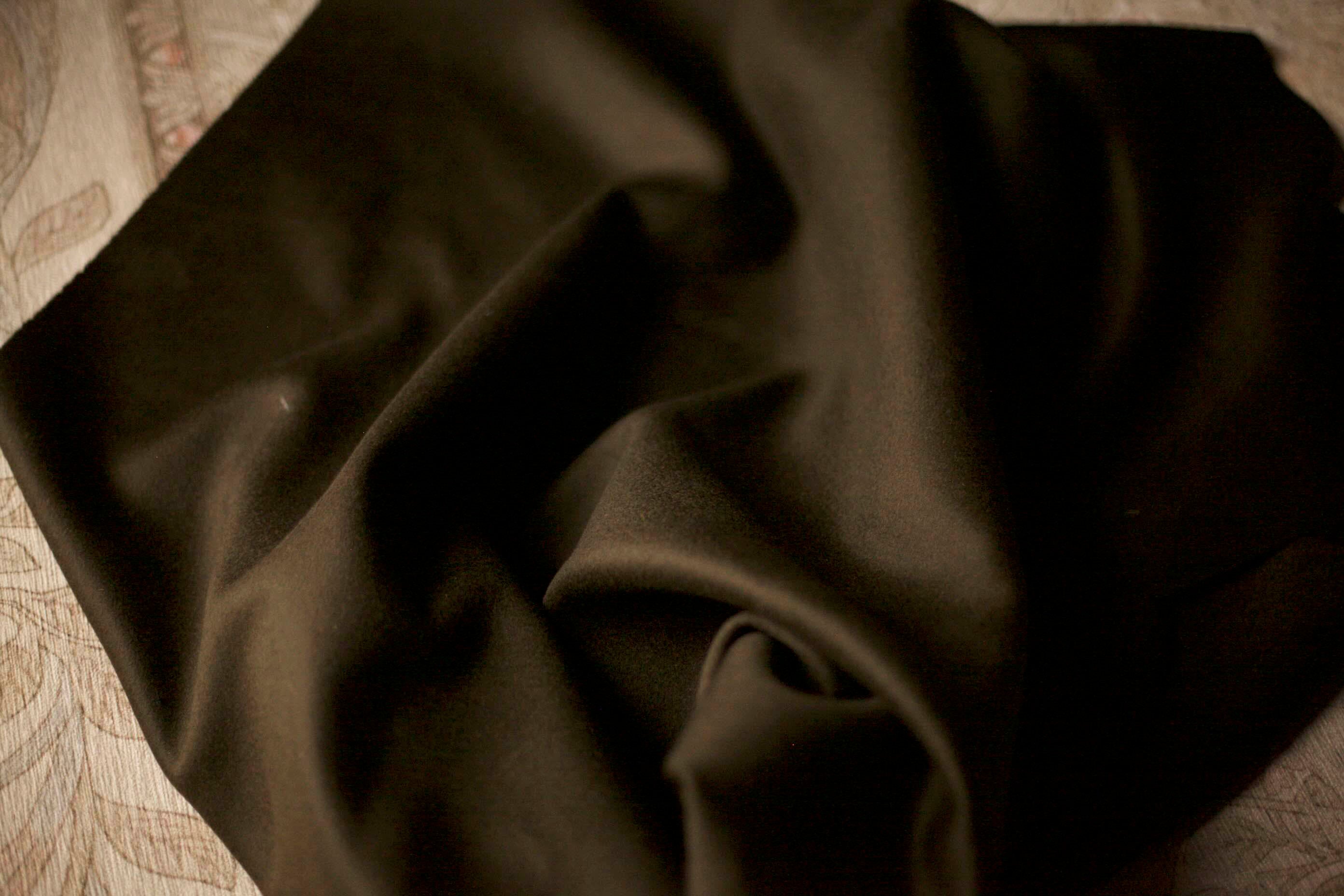 olive brown pure wool fabric