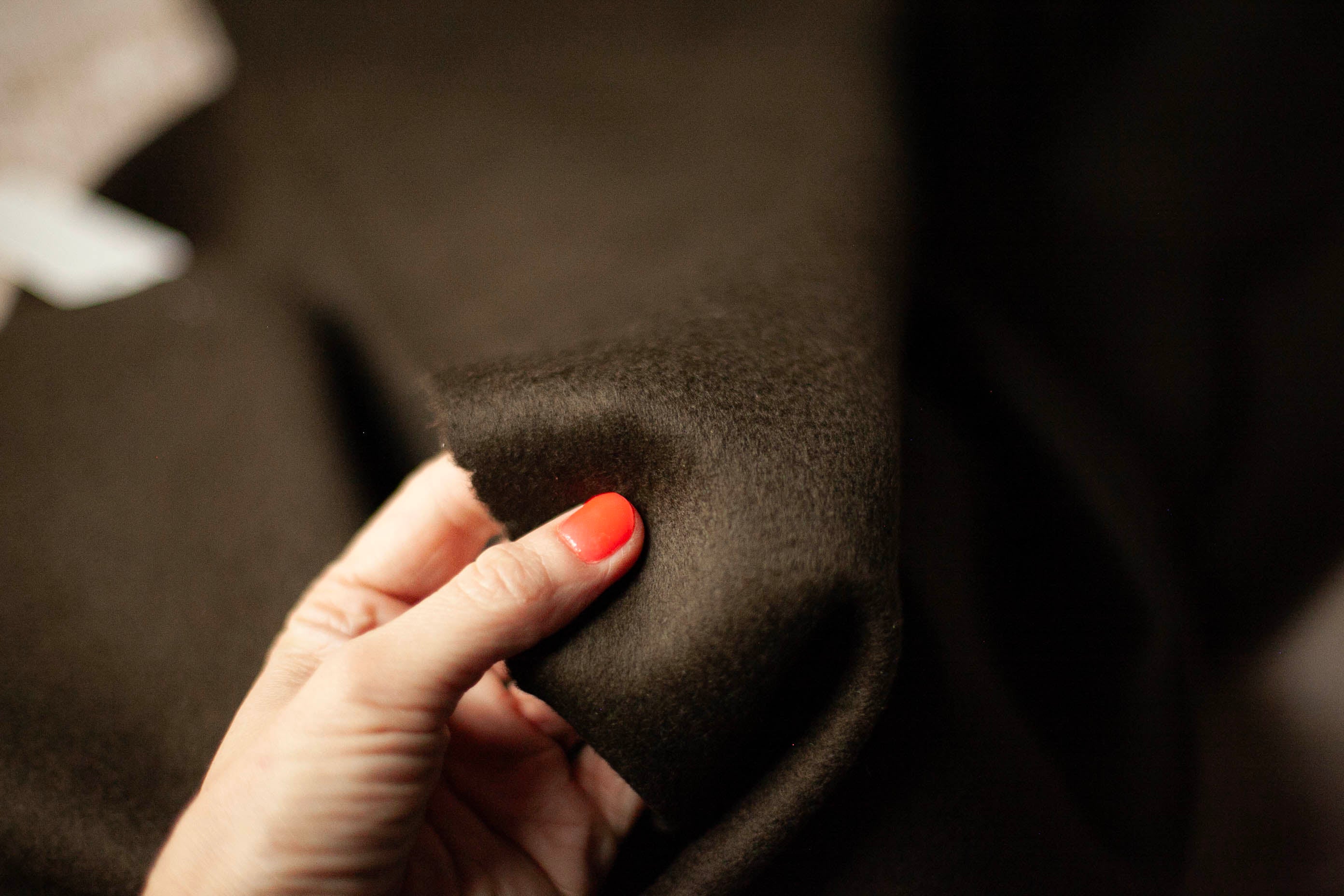 military green cashmere wool fabric