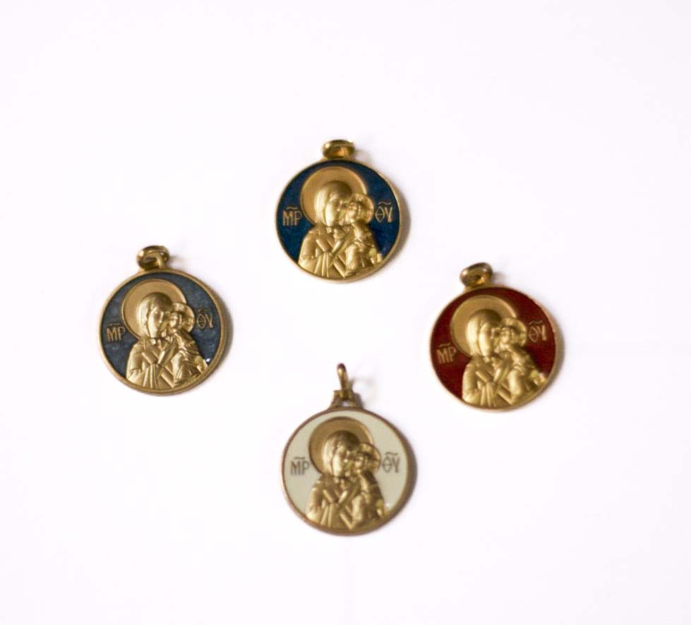 Virgin Mary and jesus holy medals