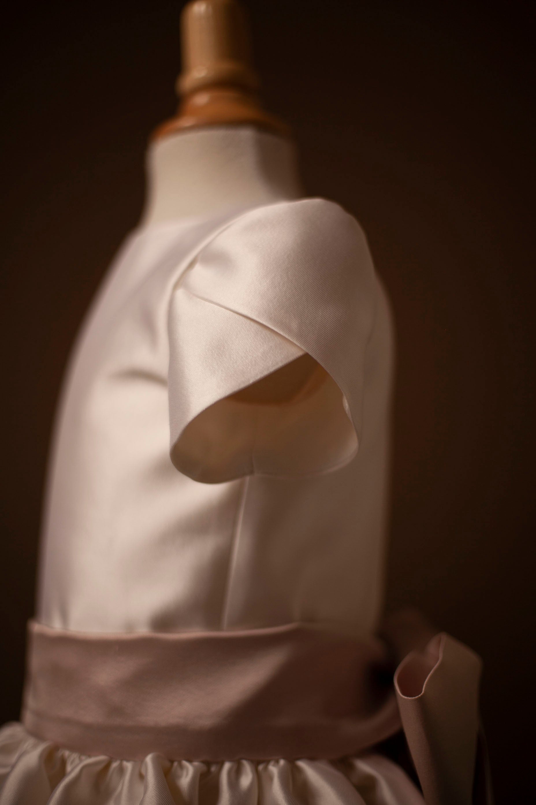 flower girl dress with petal sleeves