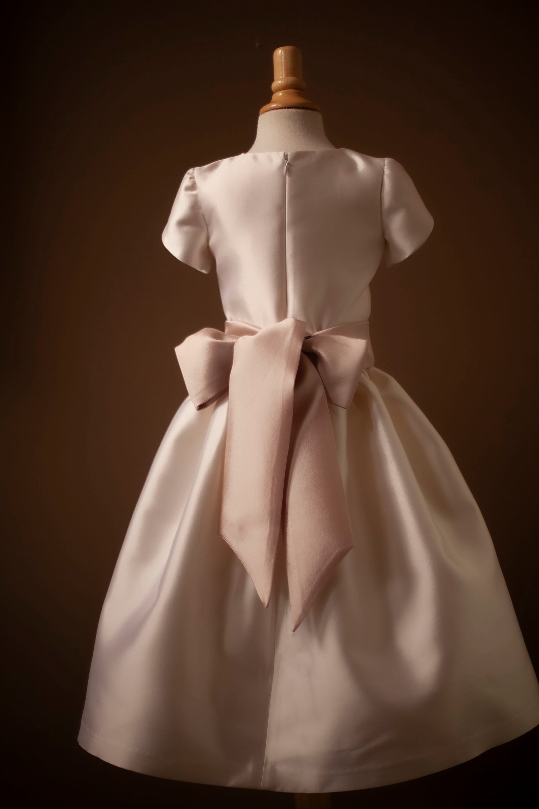 flower girl dress with big bow