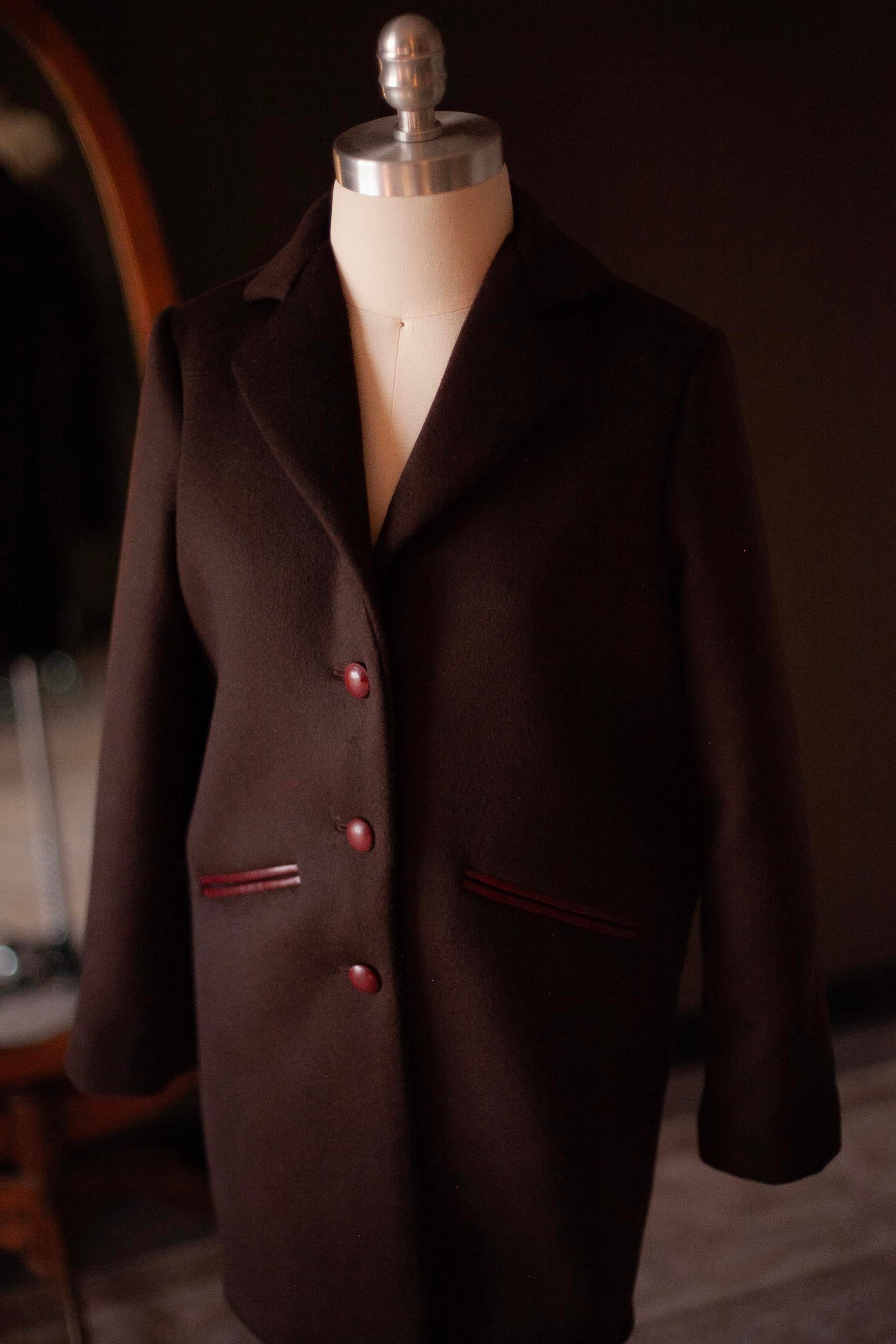 dark brown cocoon coat