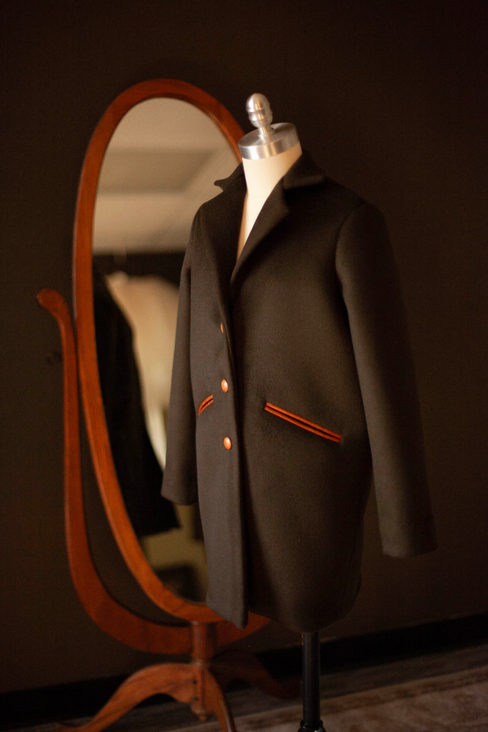 dark green wool jacket