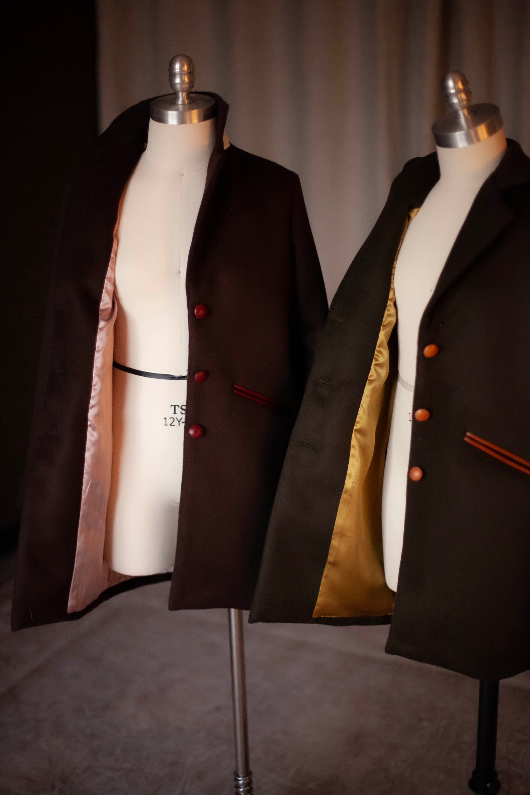 silk lined wool coat for girls
