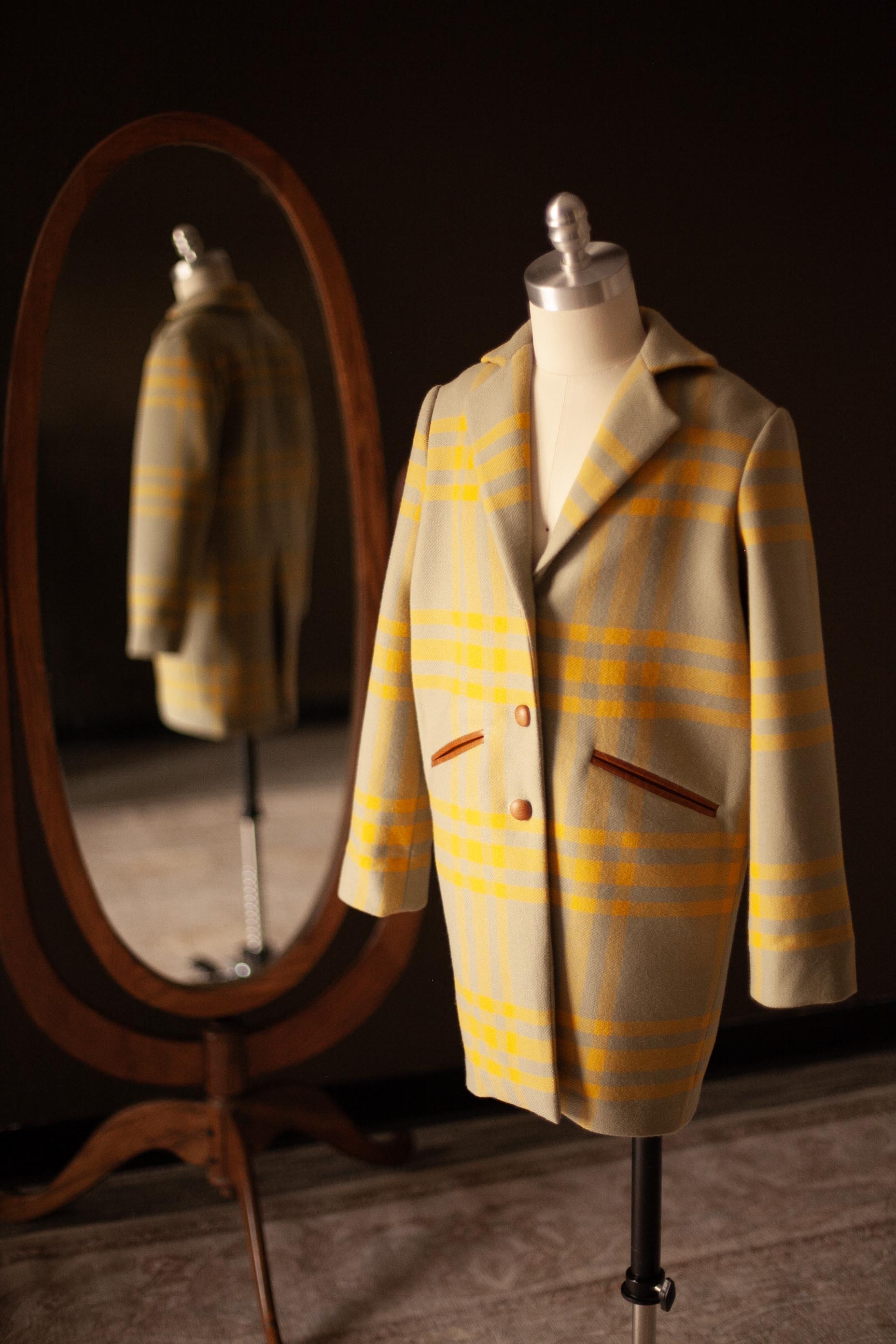 plaid wool coat girls