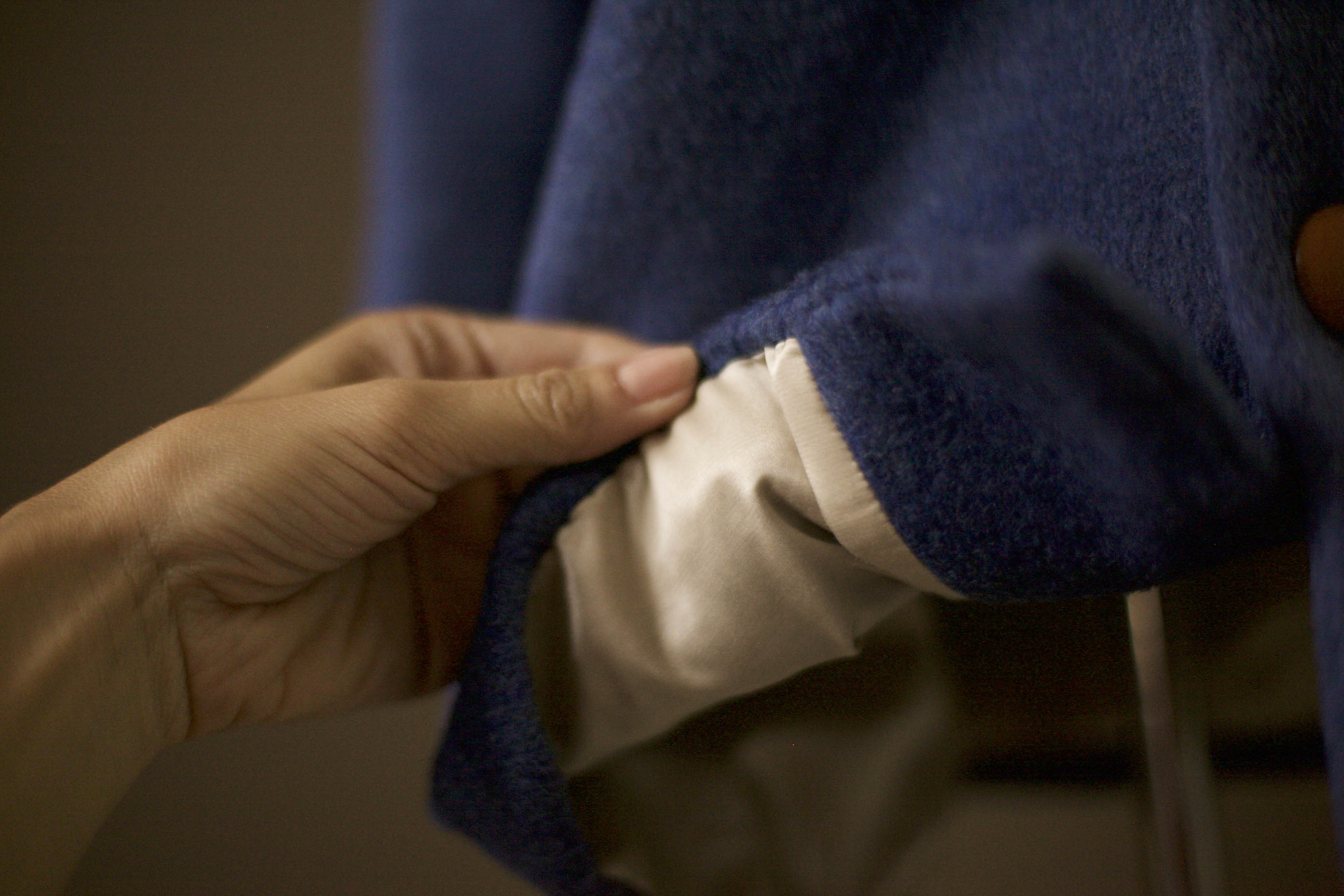 blue wool coat with silk lining