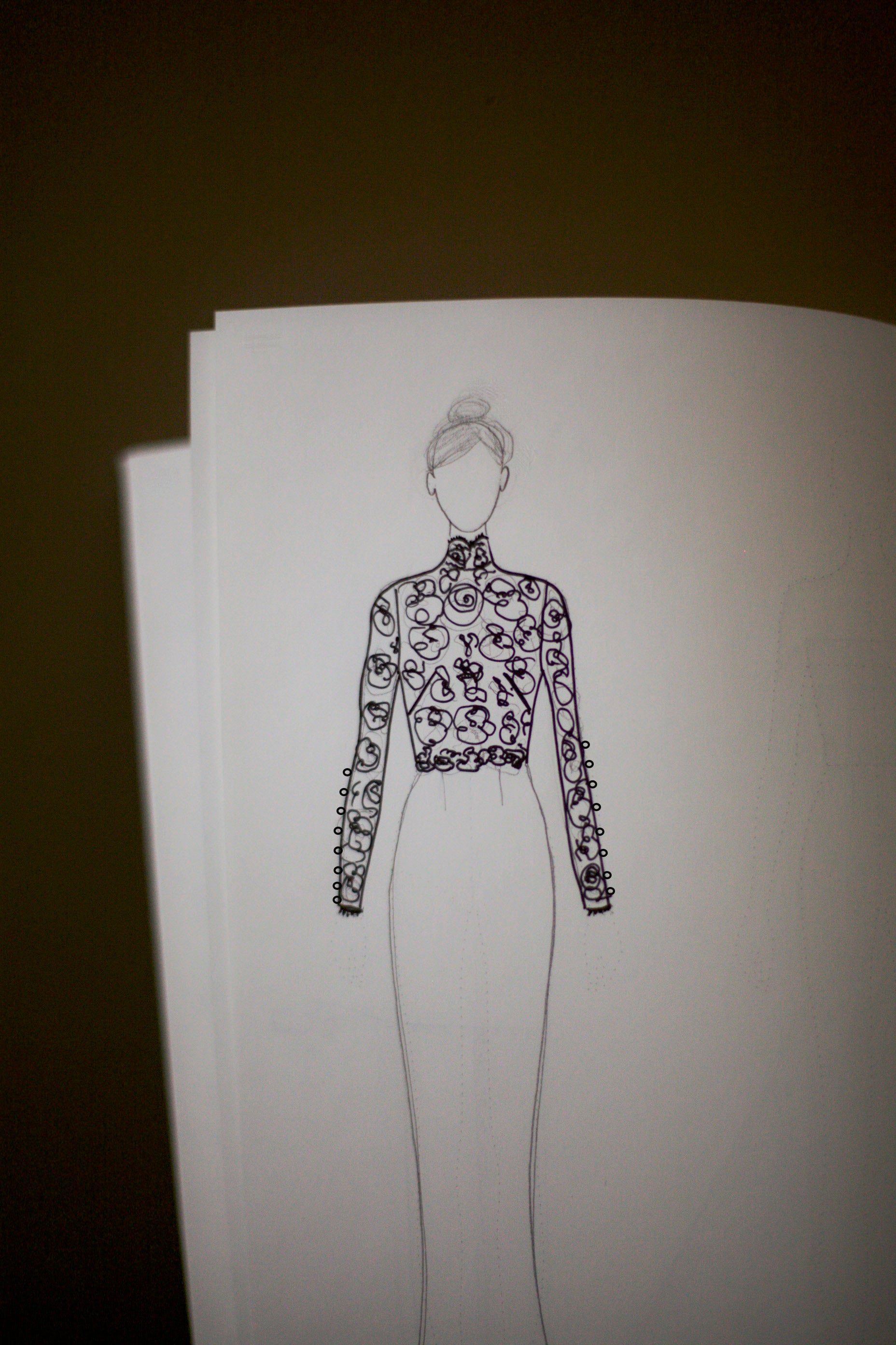 high neck lace bolero