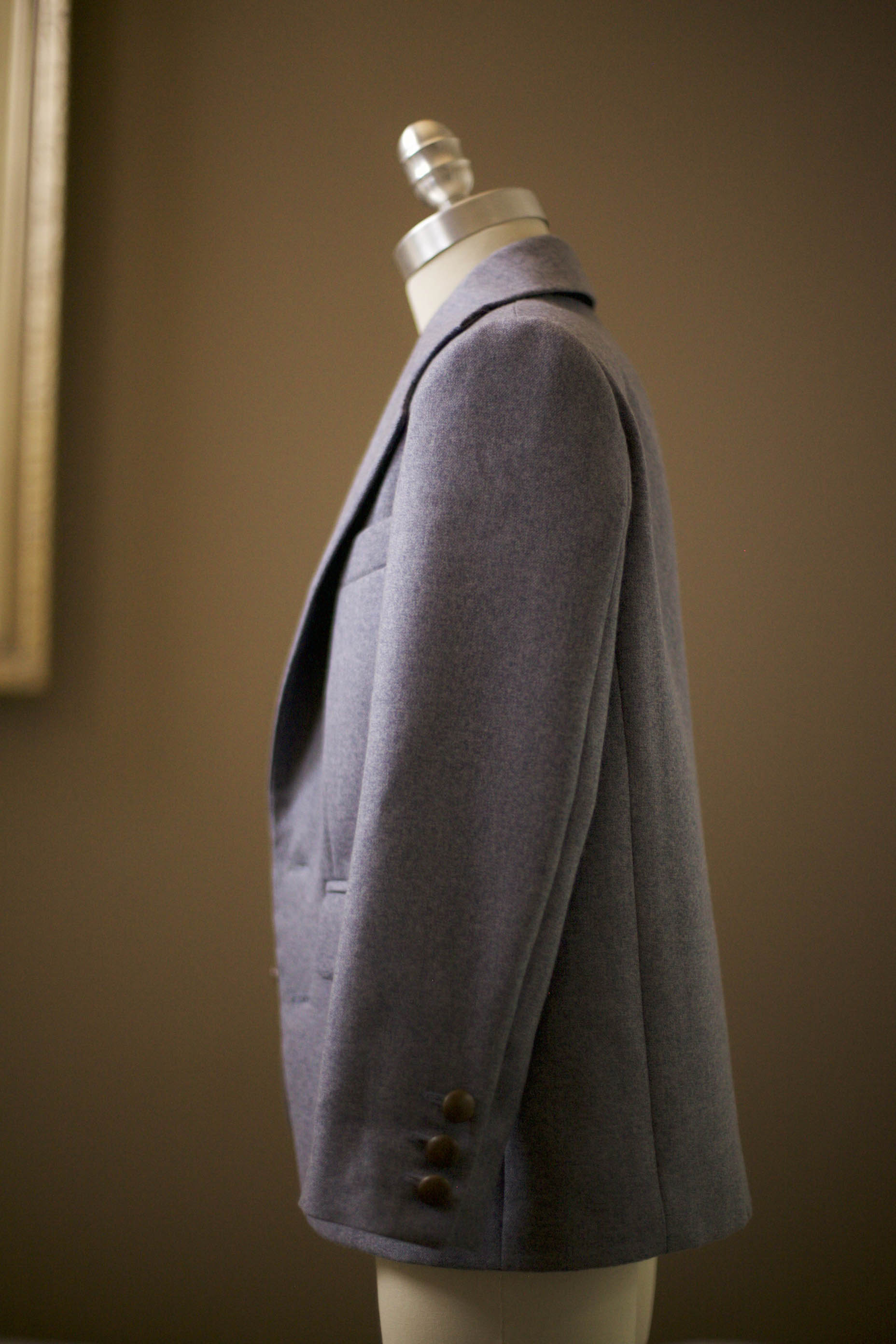 Boys sport jacket with leather buttons