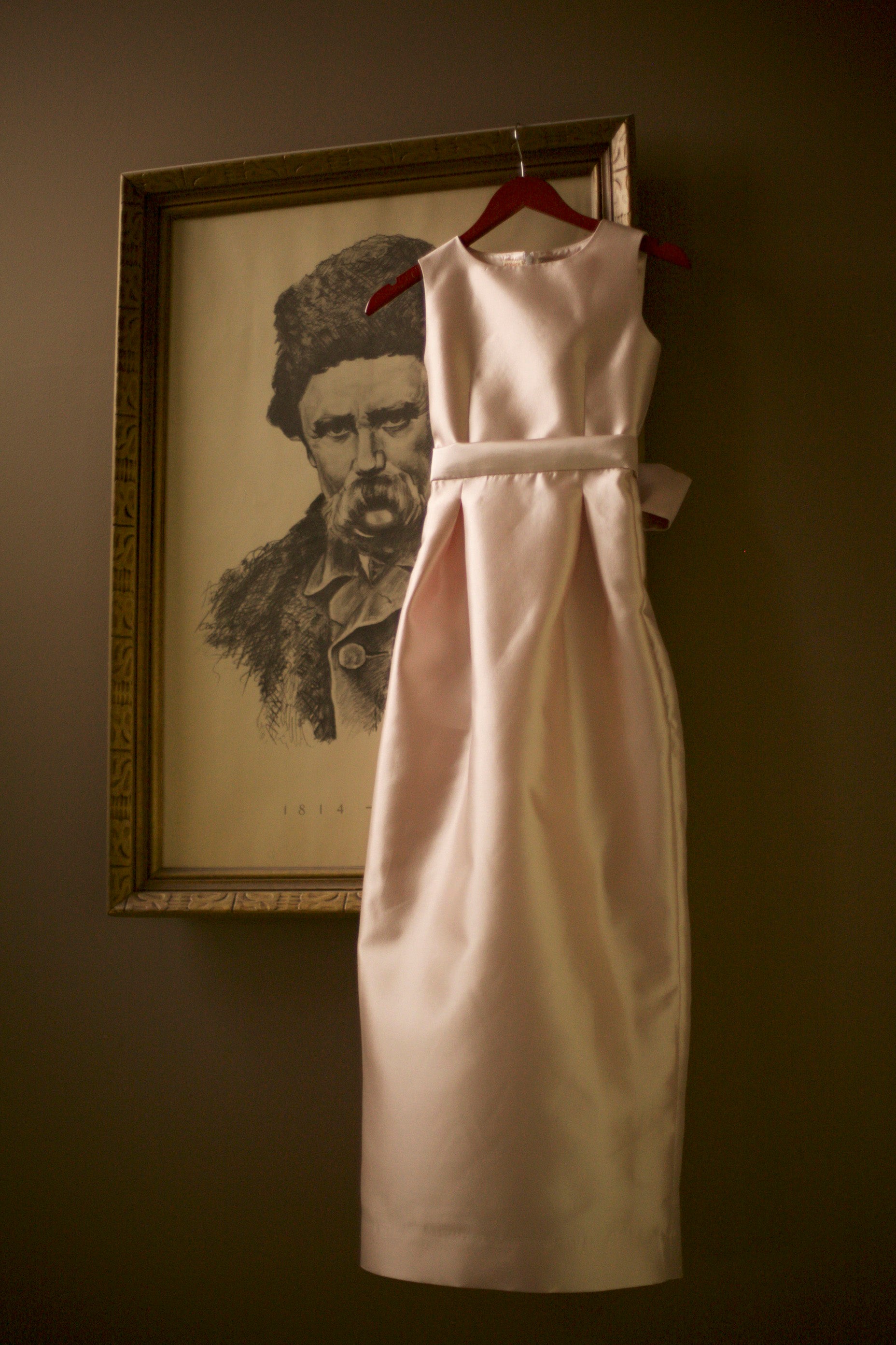 long silk wool dress 