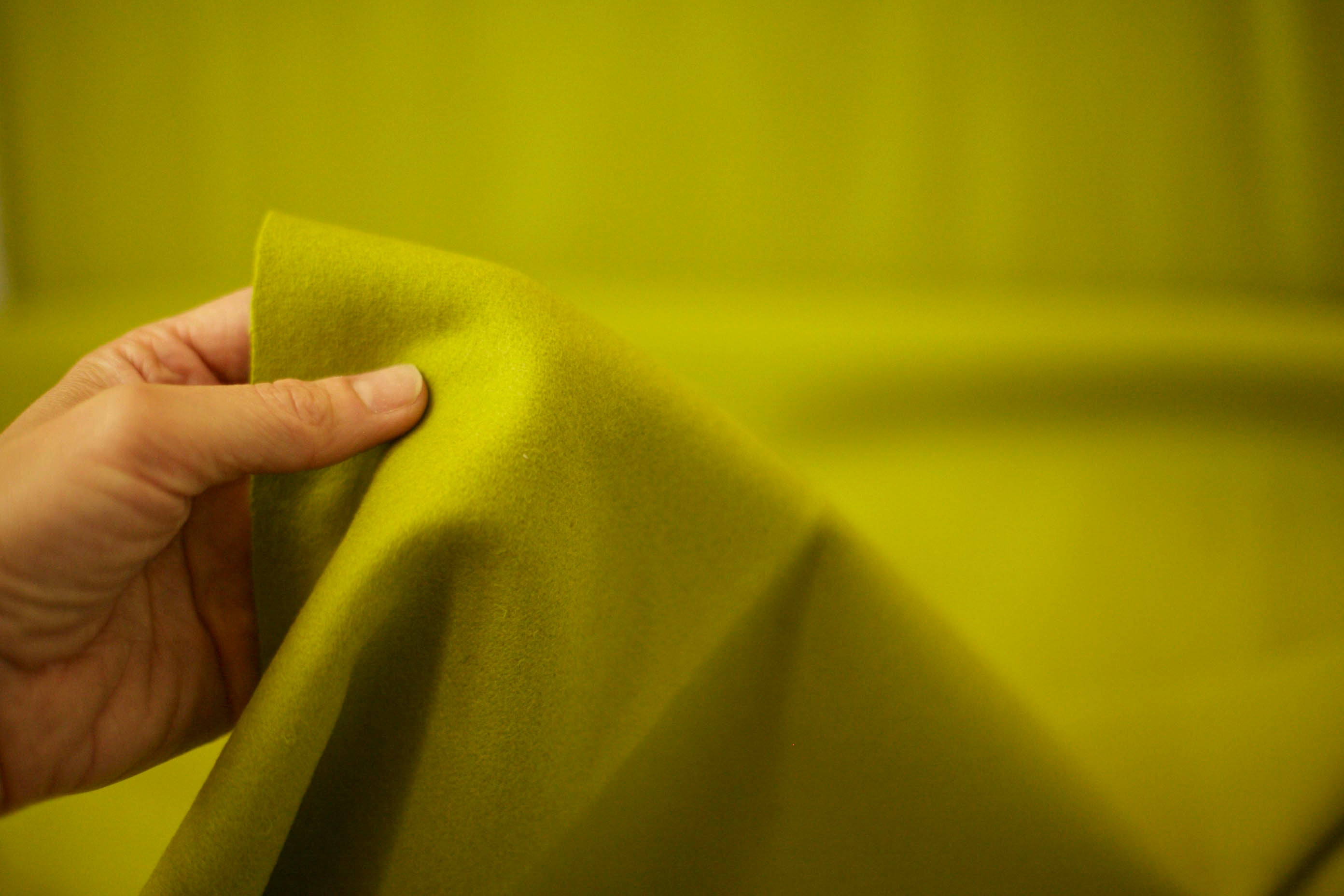 wool fabric lime