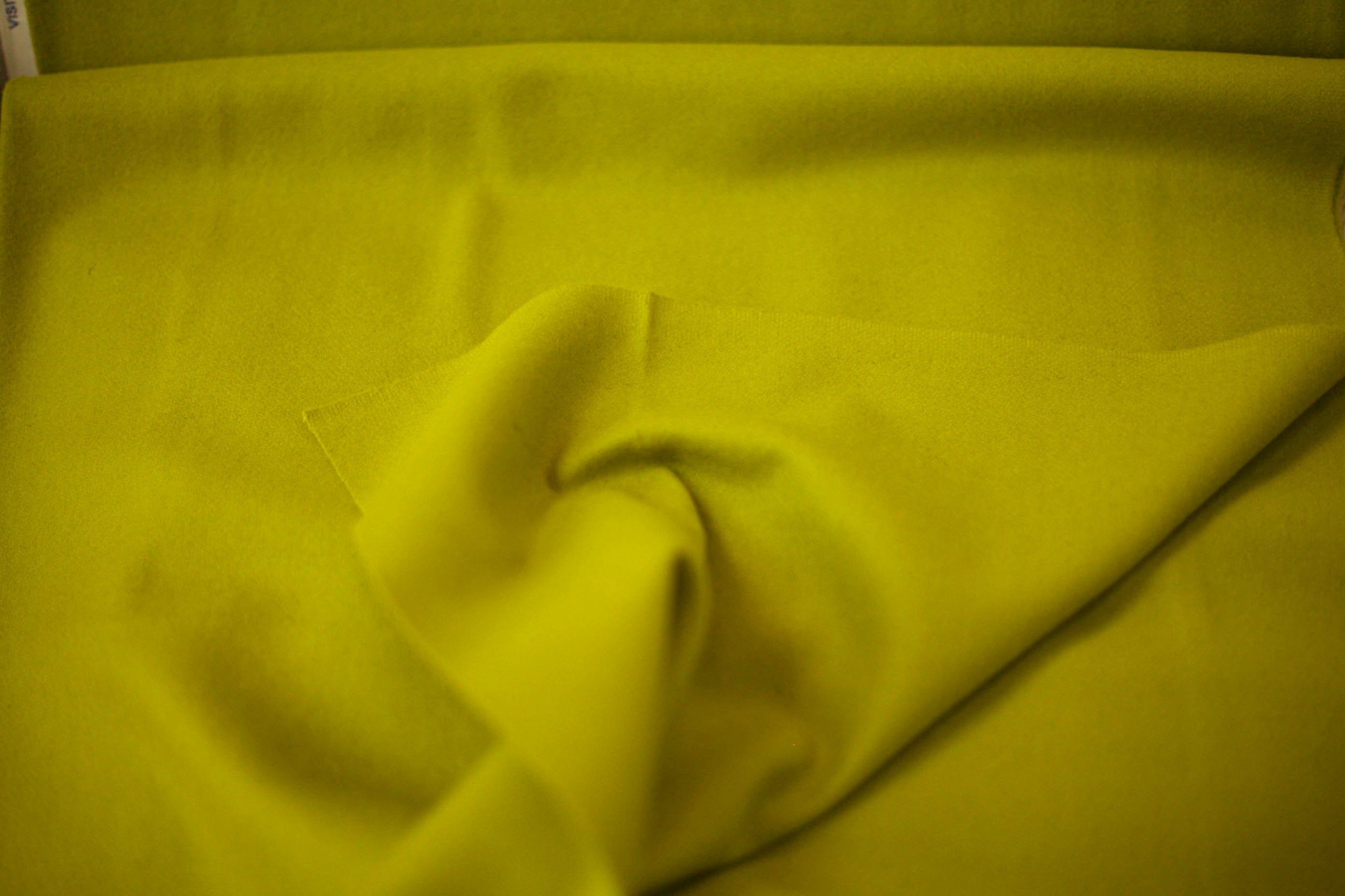 pure wool fabric bright green