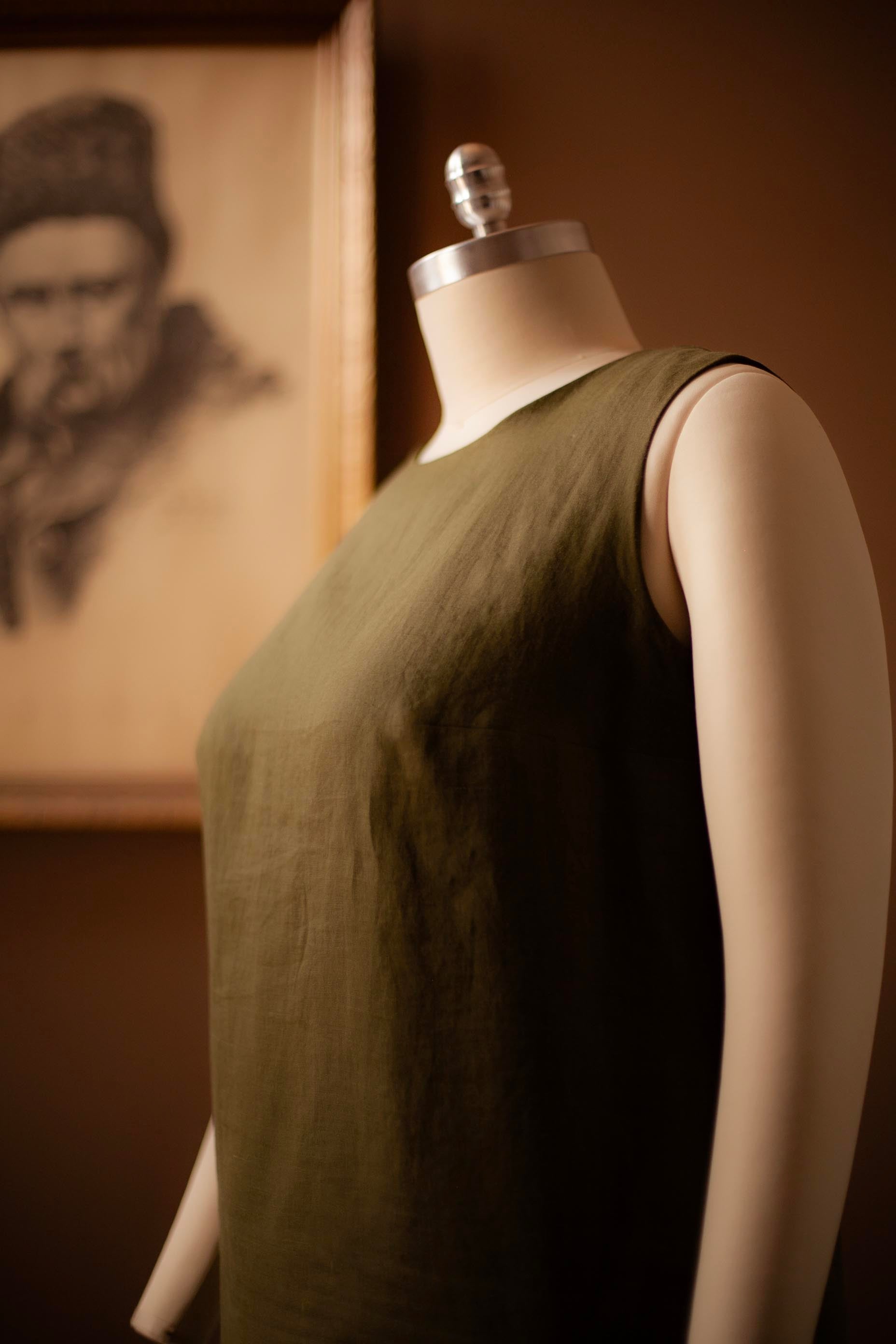 linen plus-size dress