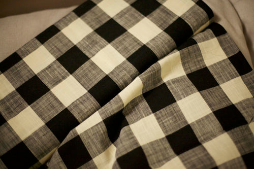 black and white Vichy fabric