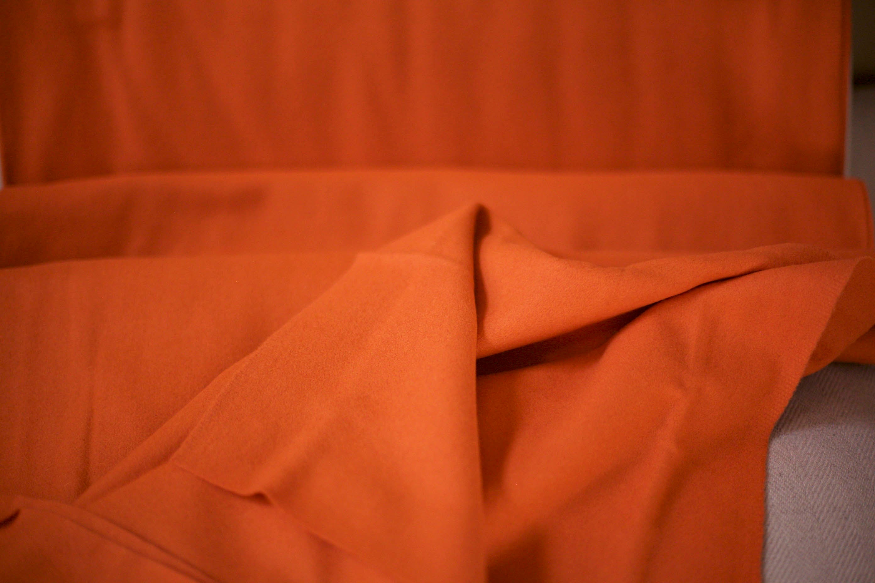 orange wool fabric