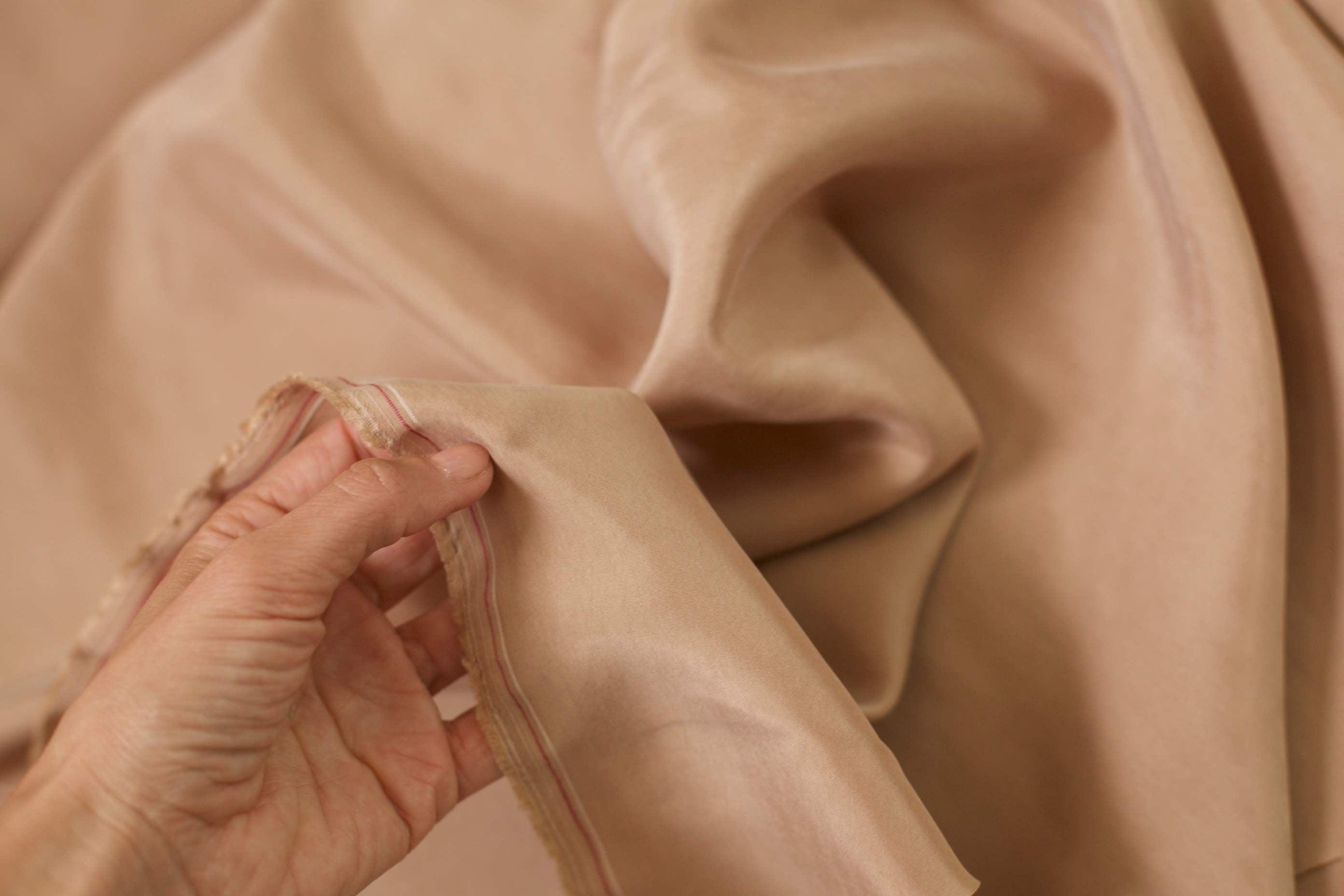 tan sand wash cupro rayon 