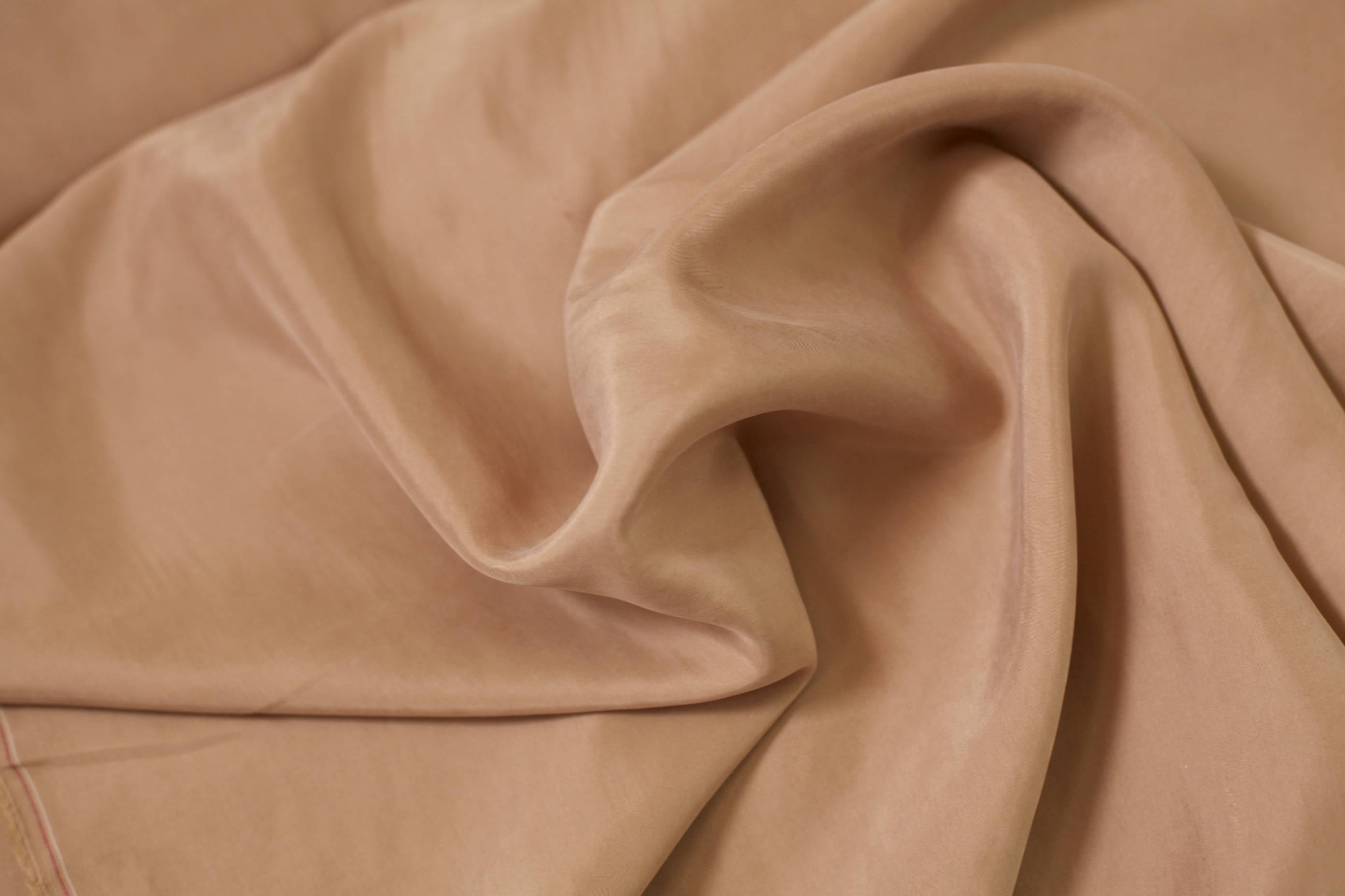 tan cupro rayon fabric