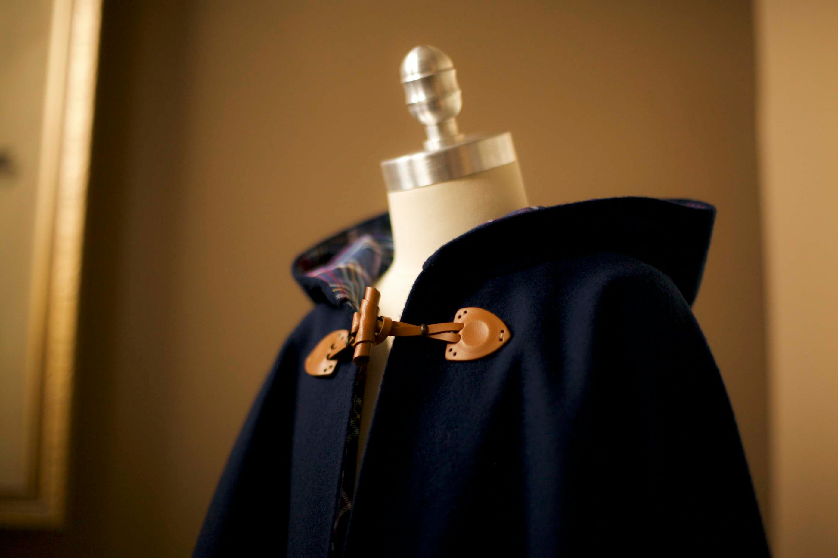 leather toggle cape