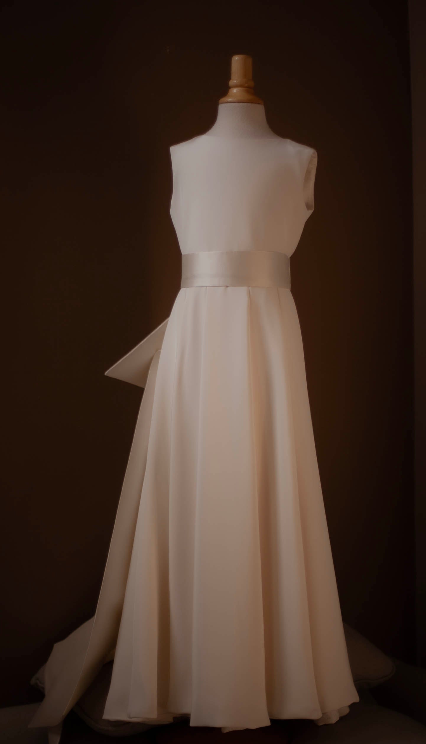 long silk communion dress