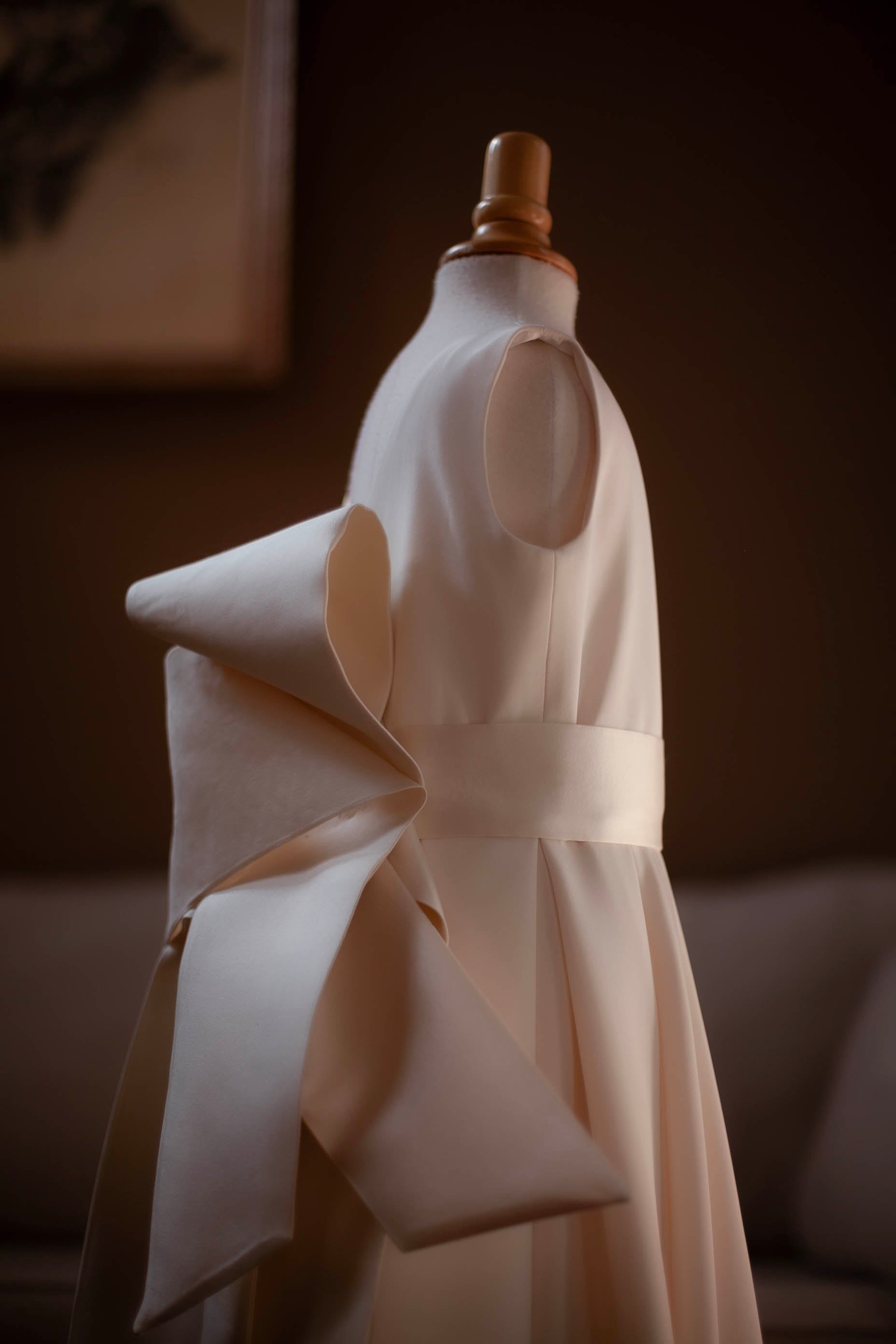 big bow communion dress