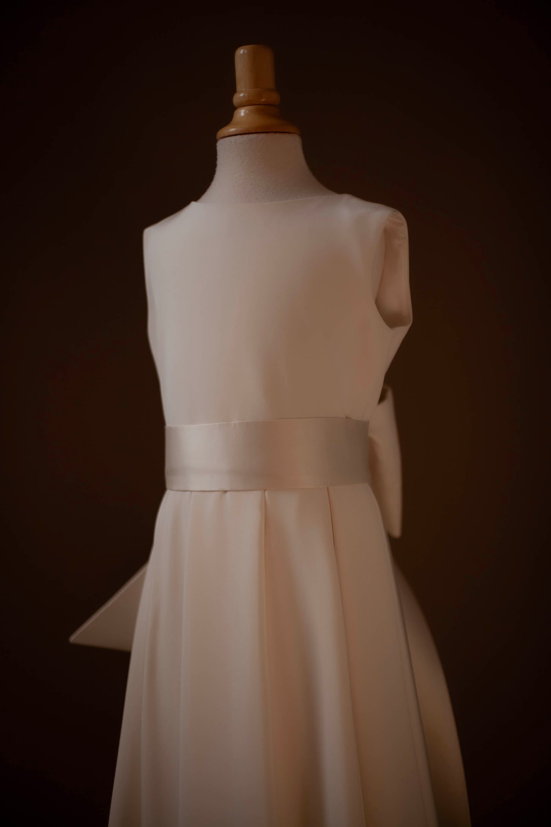 off white silk bat mitzvah dress