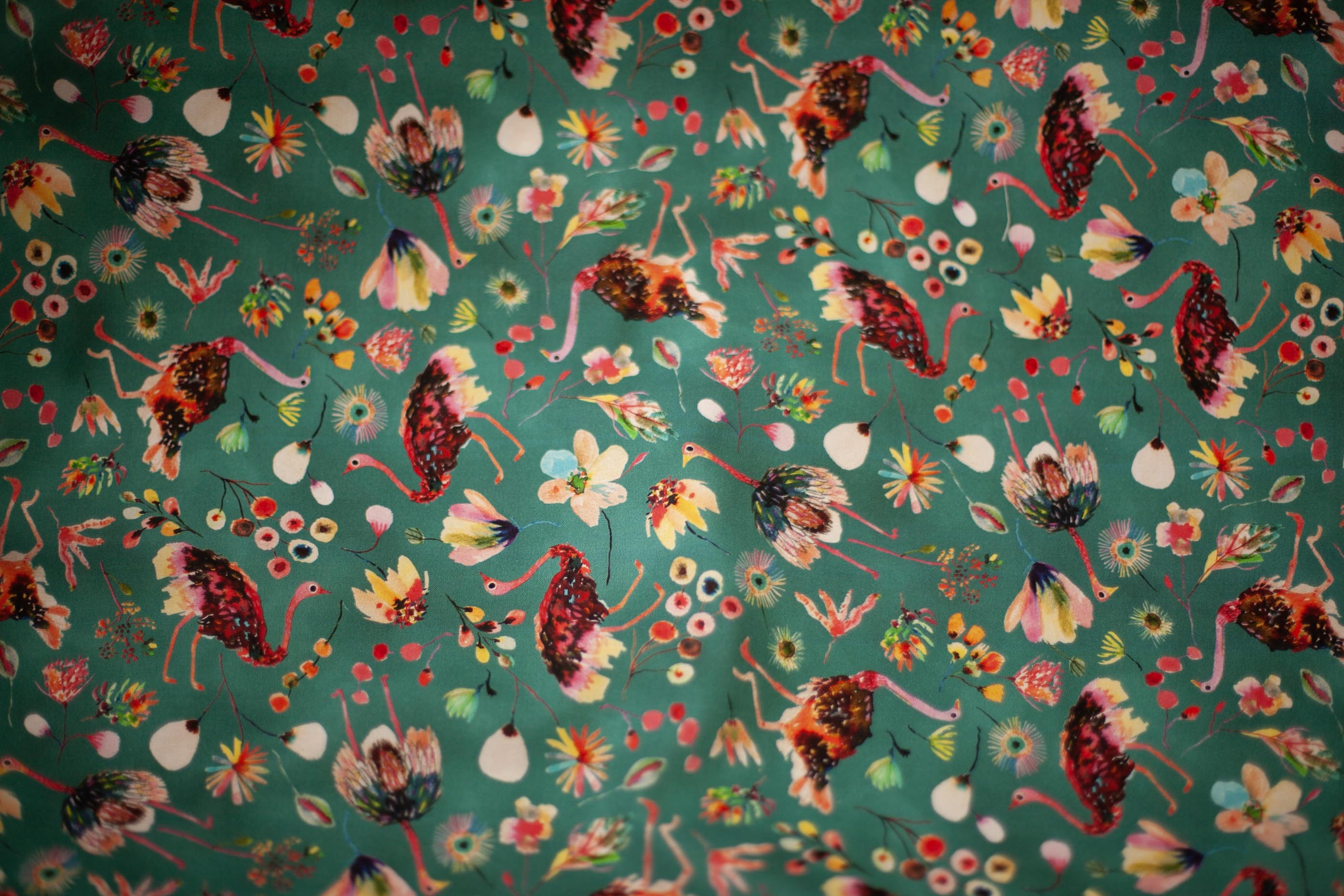 ostriches fabric