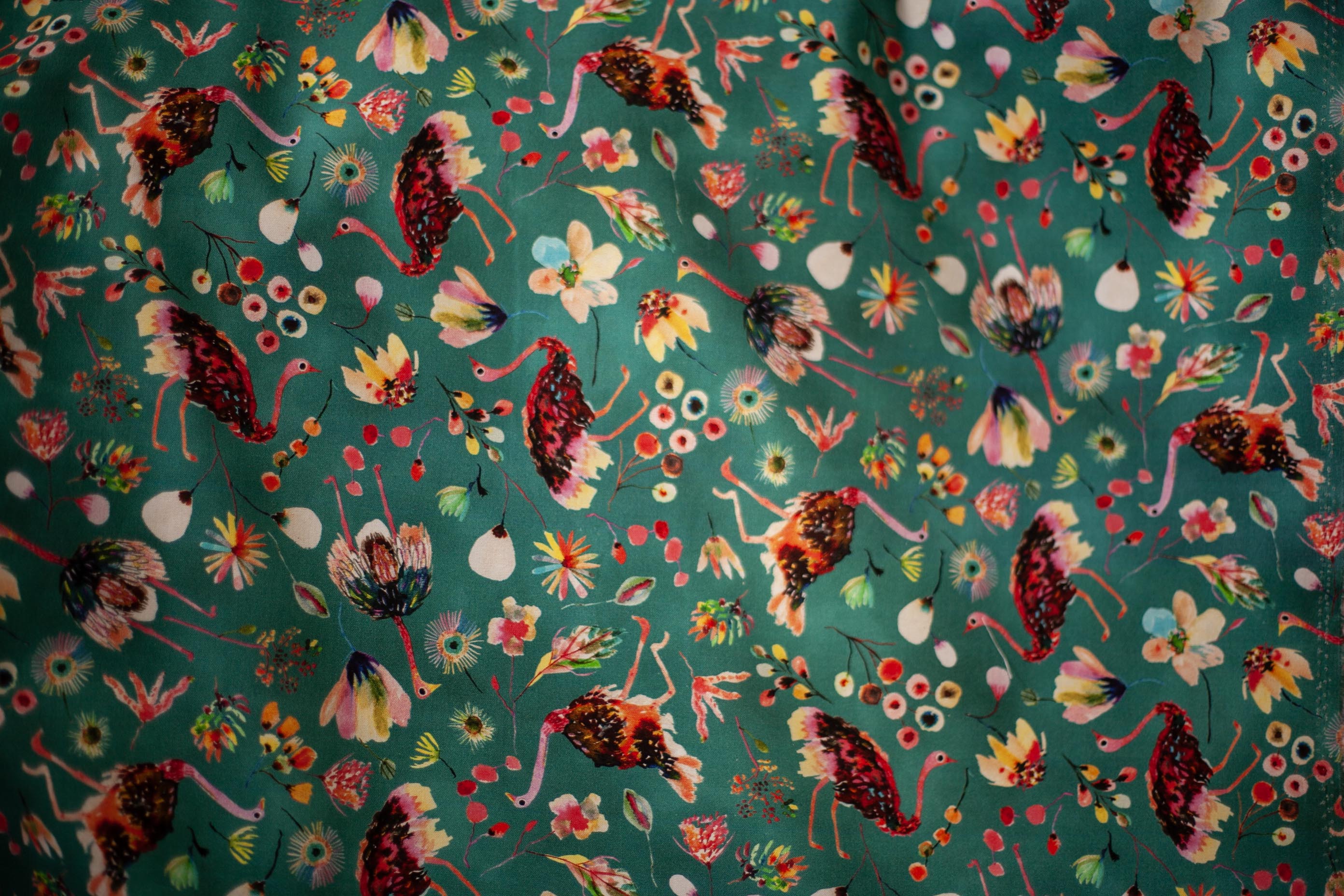 ostrich quilting fabric