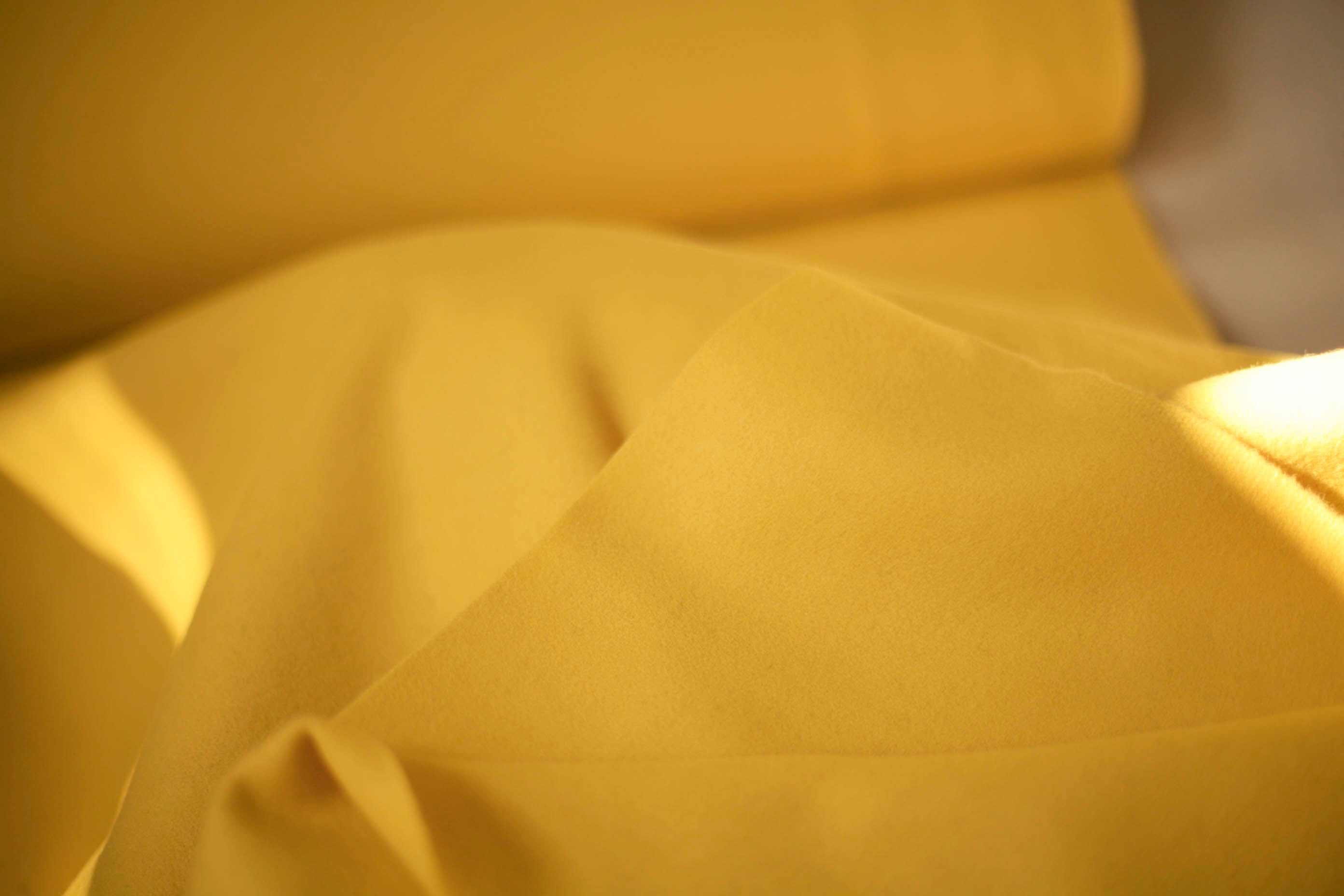 100% wool yellow fabric