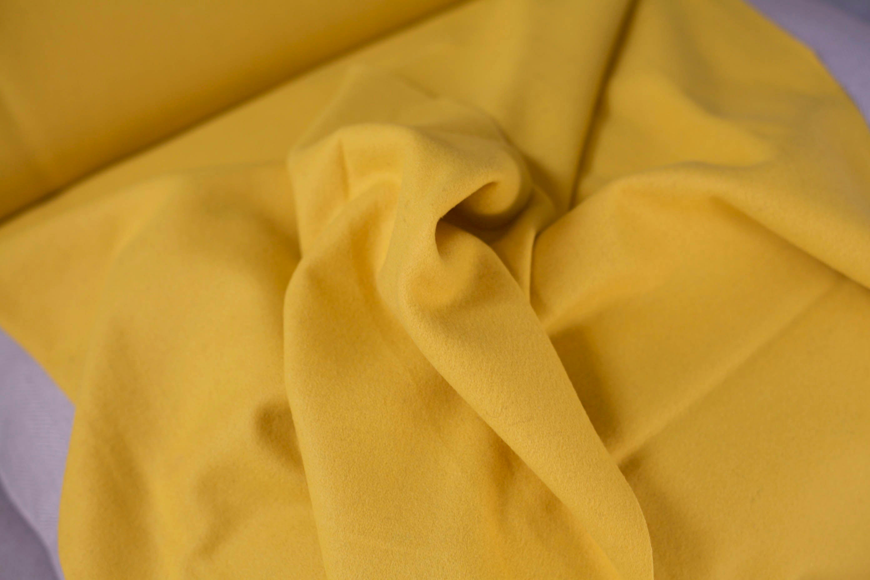 yellow wool coating fabric
